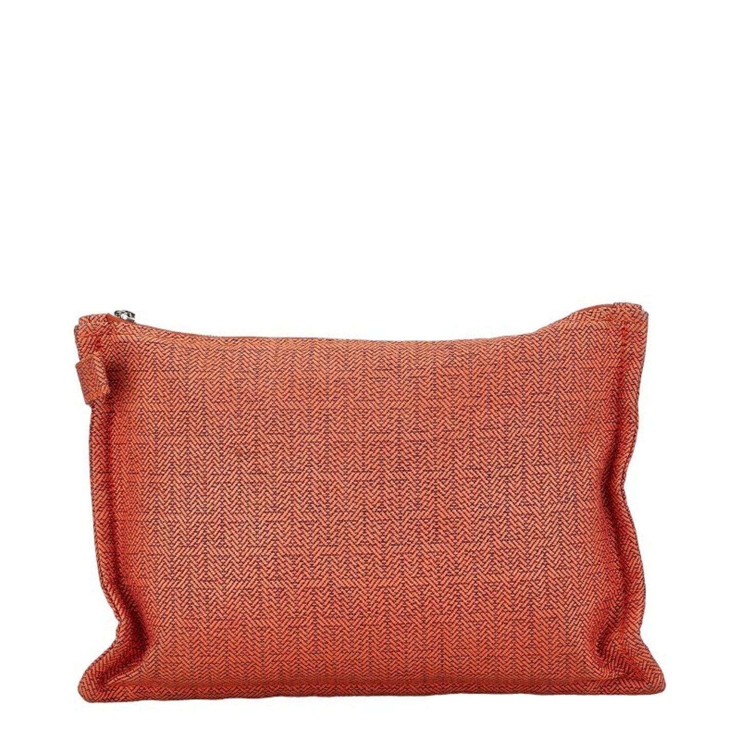 Hermes Orange Canvas Handbag Pochette Pouch ( )