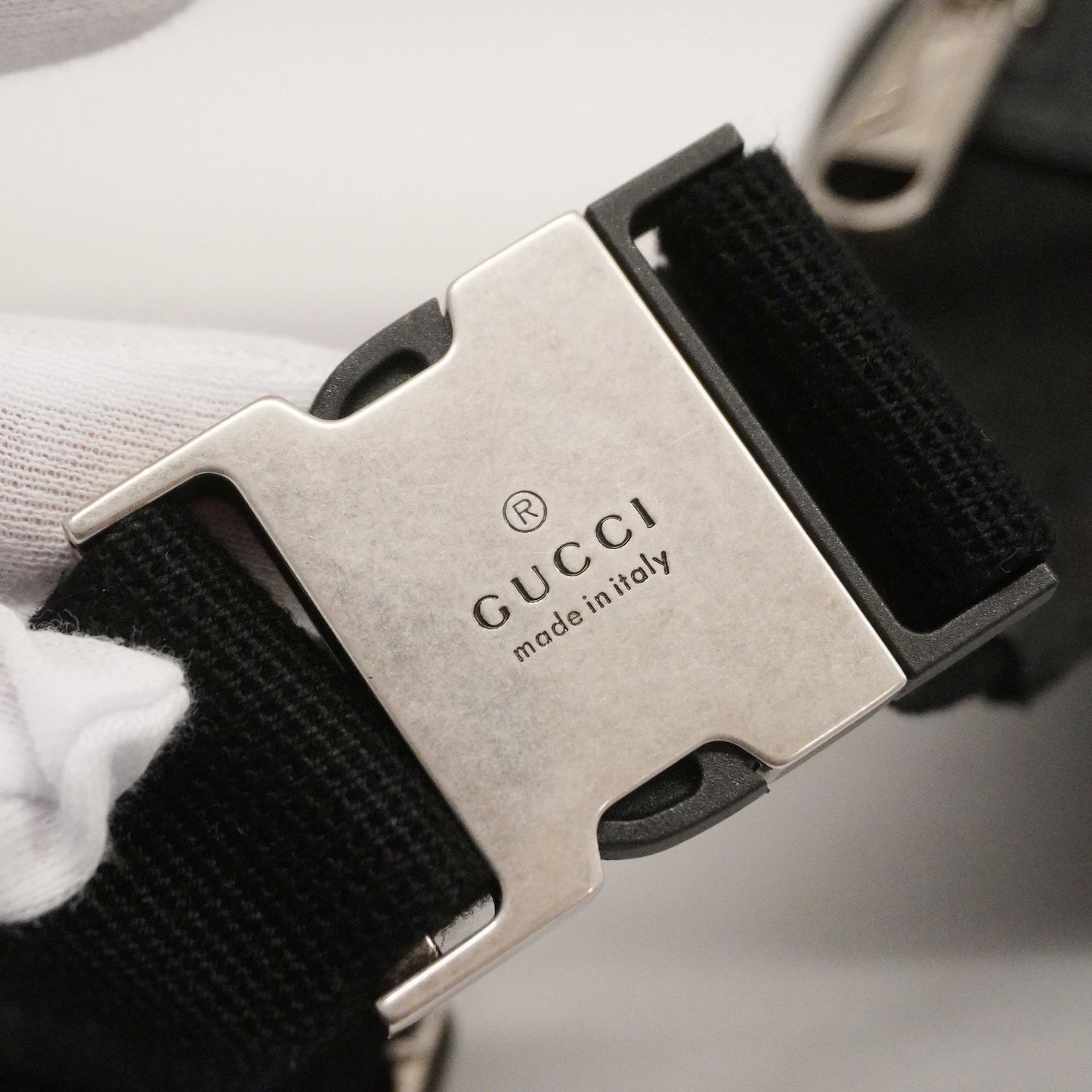 GUCCI Auth  Jumbo GG Jumbo GG 696031 Unisex Canvas Sling Bag Black
