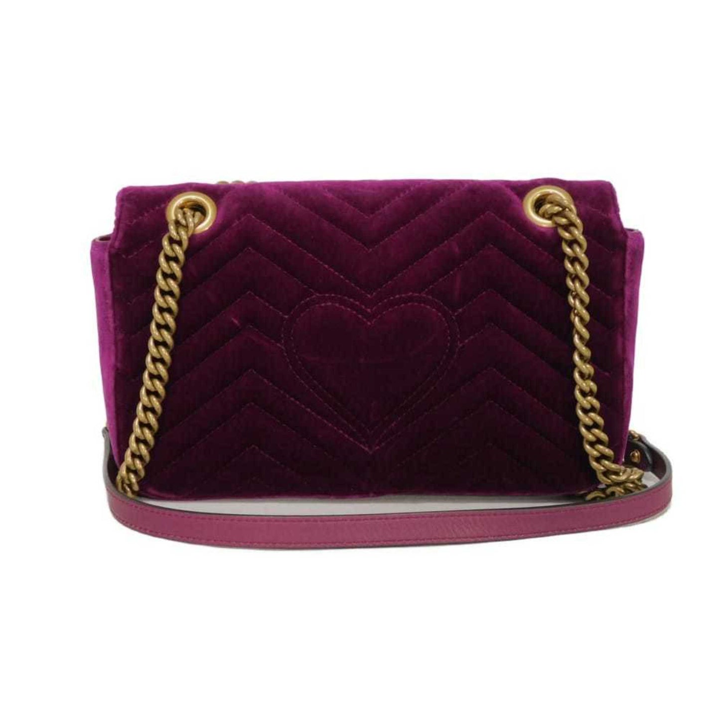 Gucci Purple Velvet Shoulder Bag ( )