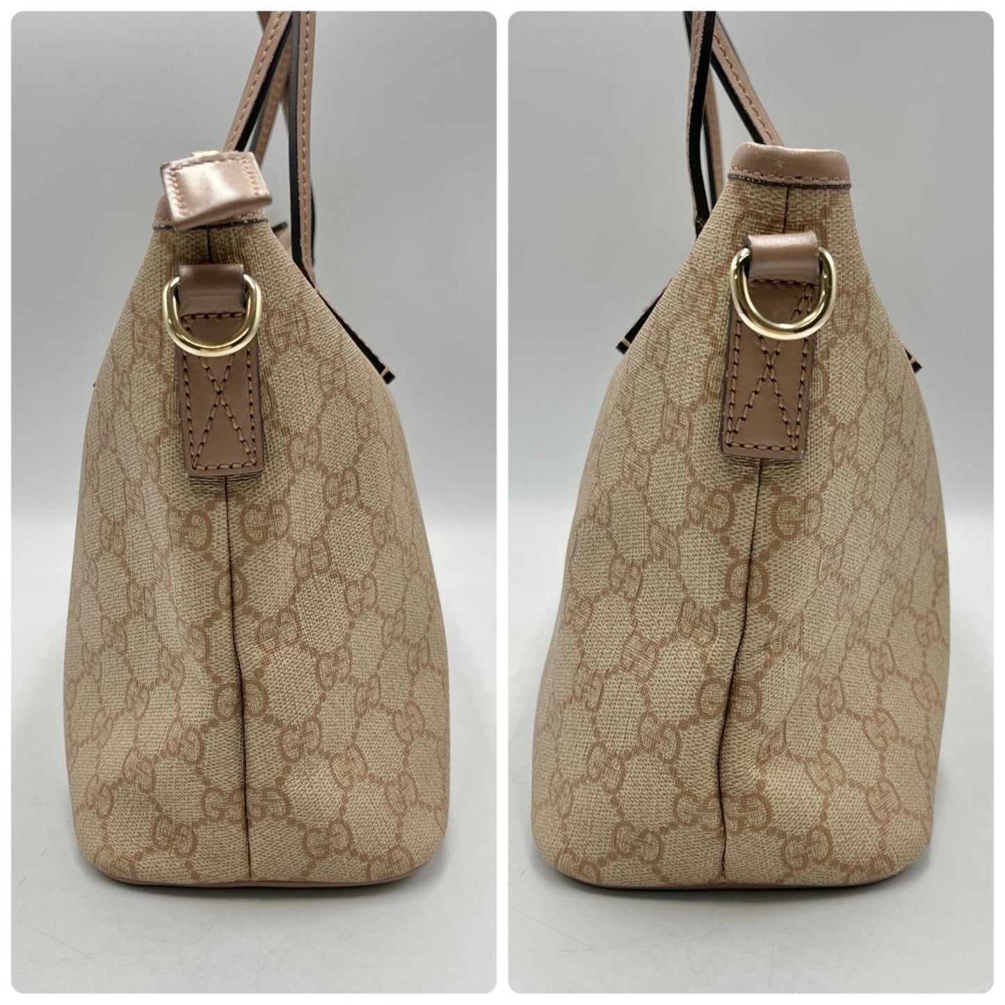 Gucci Beige Gg Supreme Shoulder Bag Tote Bag ( )