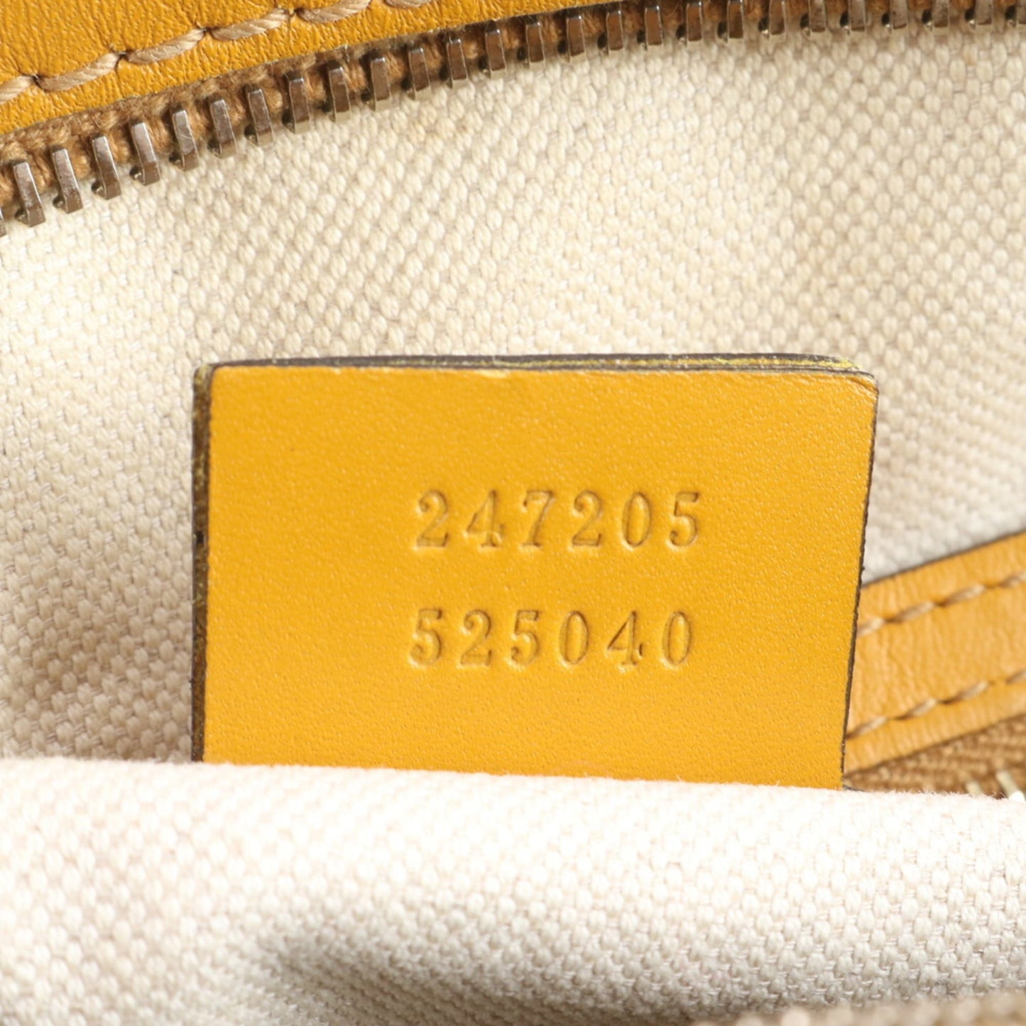 Gucci Beige Yellow Leather Canvas Shoulder Bag ( )