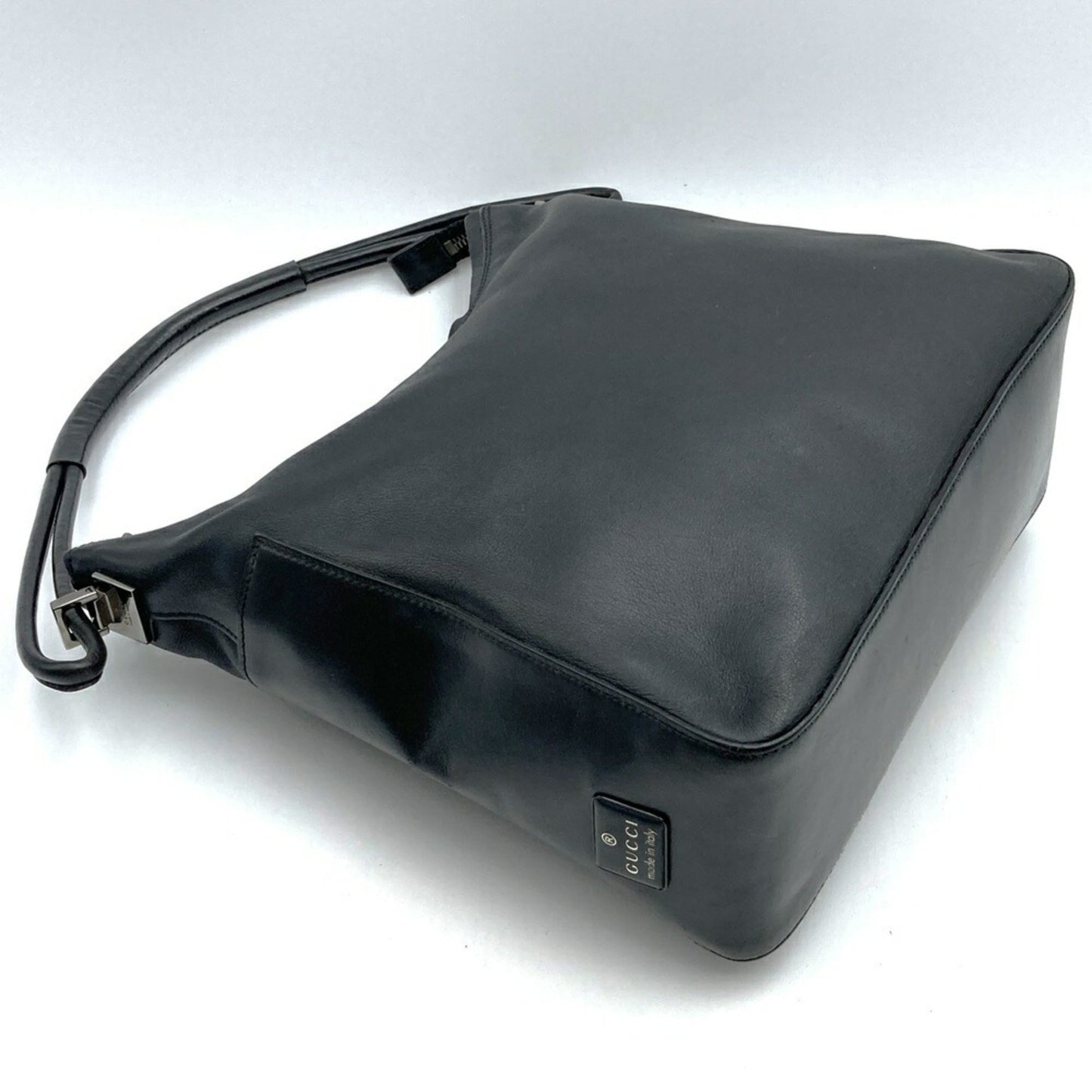 Gucci Black Leather Handbag Shoulder Bag ( )