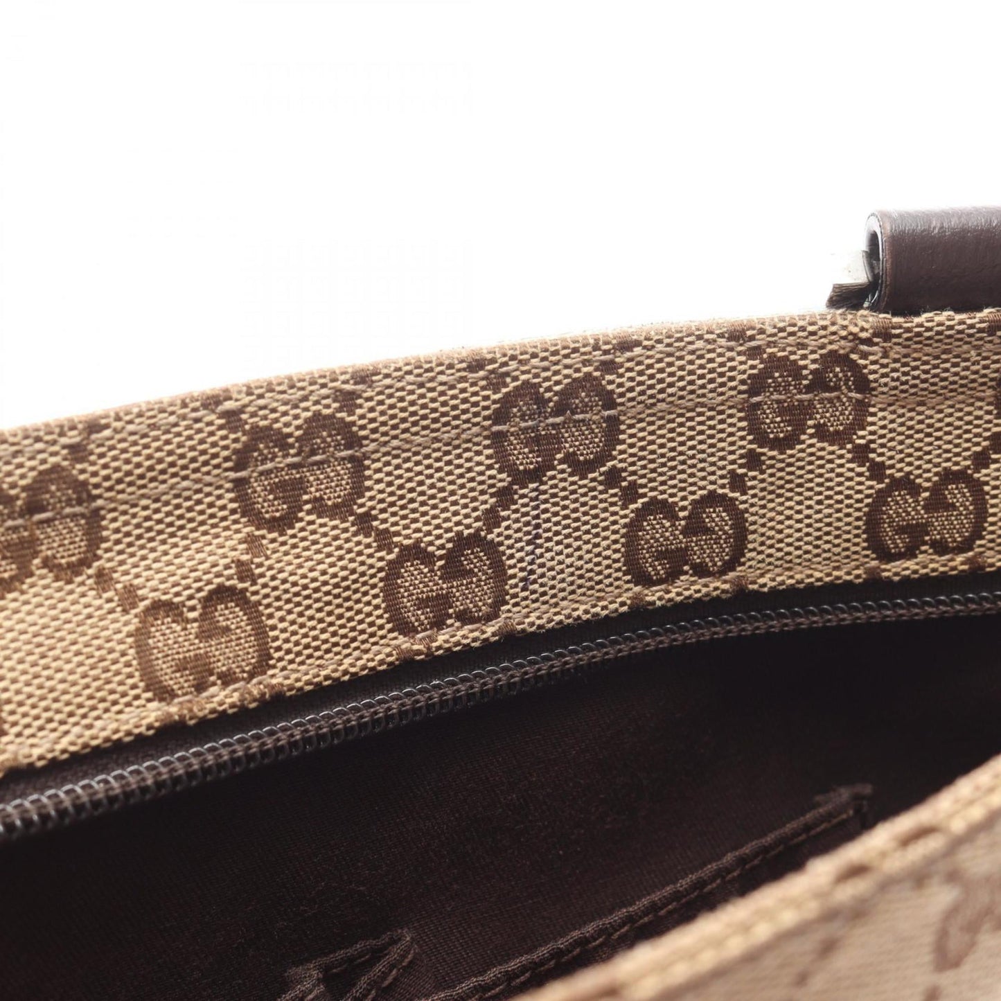 Gucci Beige Brown Multi-Color Gg Canvas Leather Shoulder Bag ( )