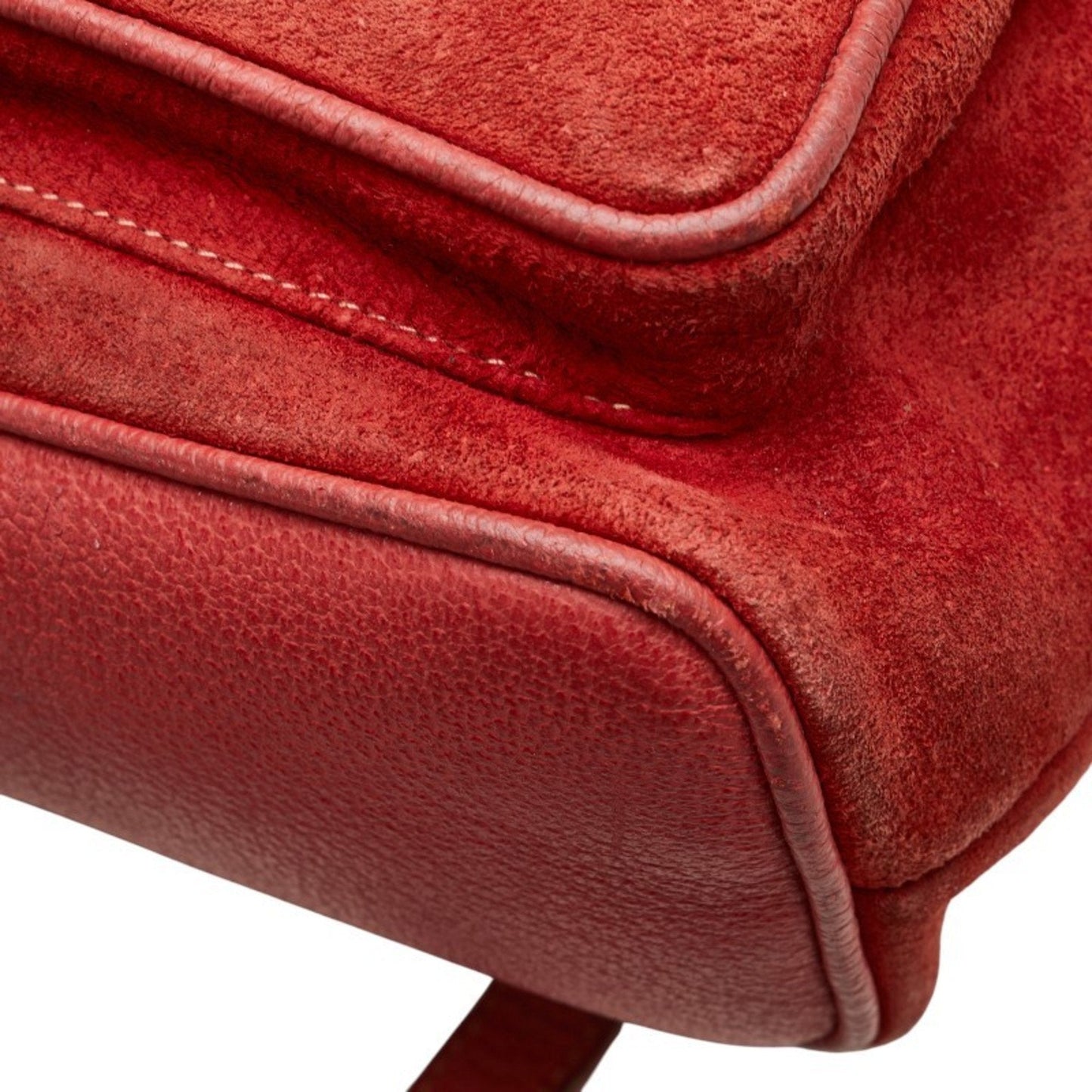 Gucci Red Brown Bamboo Leather Backpack ( )