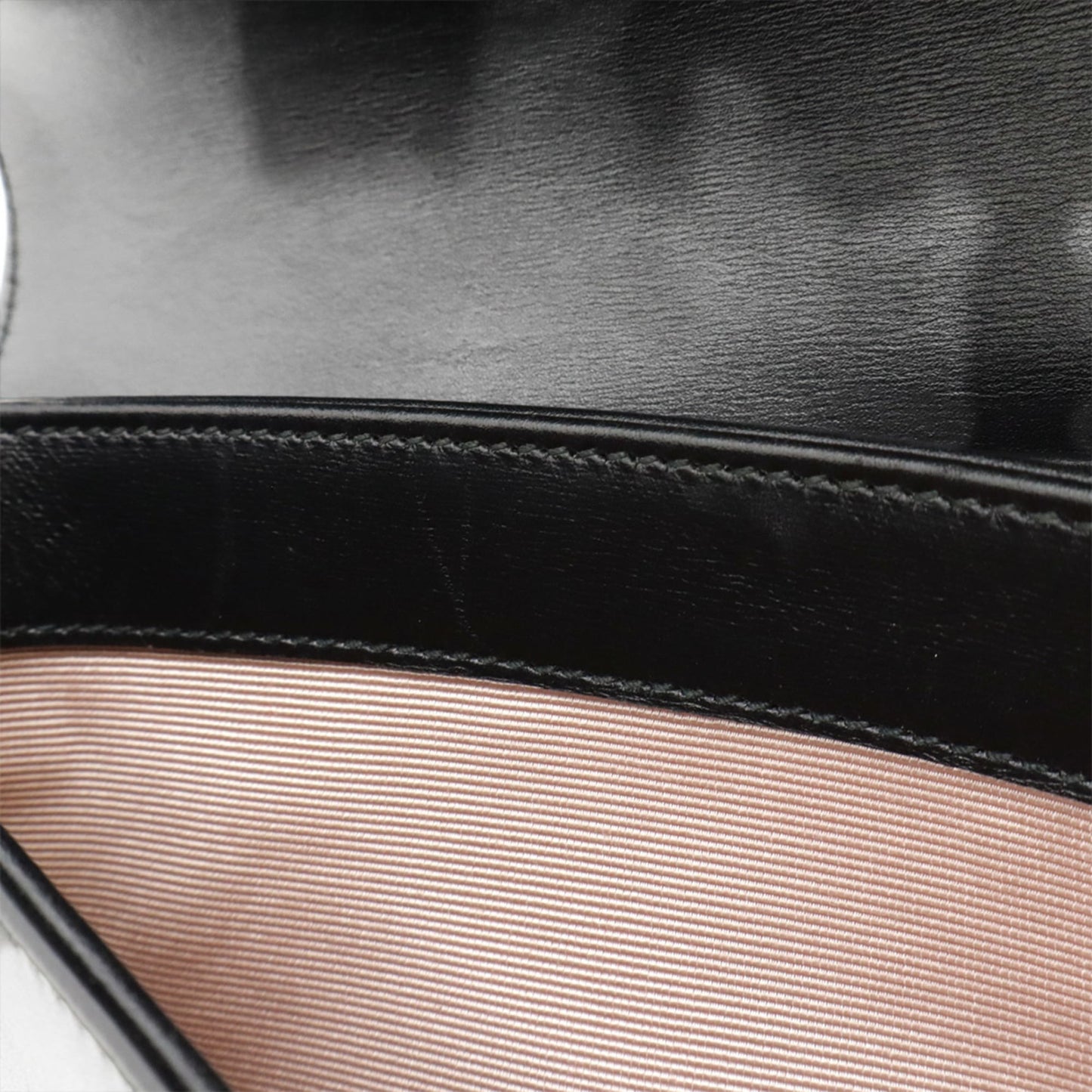Gucci Gg Marmont Black Leather Pochette Shoulder Bag ( )