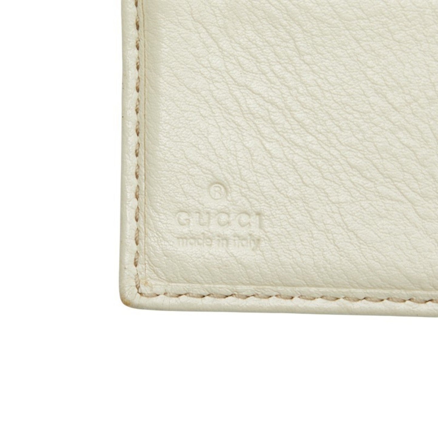 Gucci Beige Ivory Canvas Leather Wallet (Bi-Fold) ( )