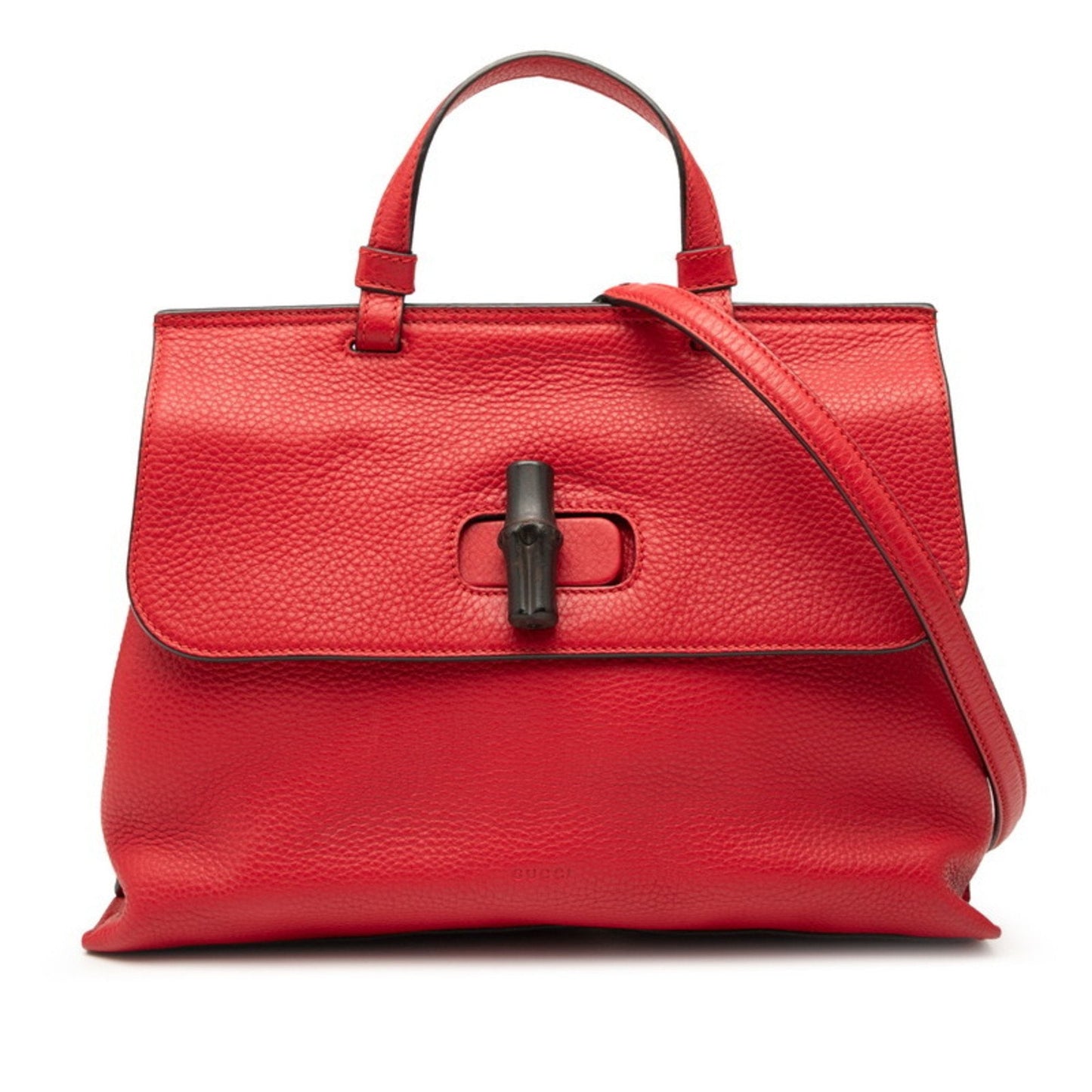 Gucci Red Color Leather Handbag Shoulder Bag ( )