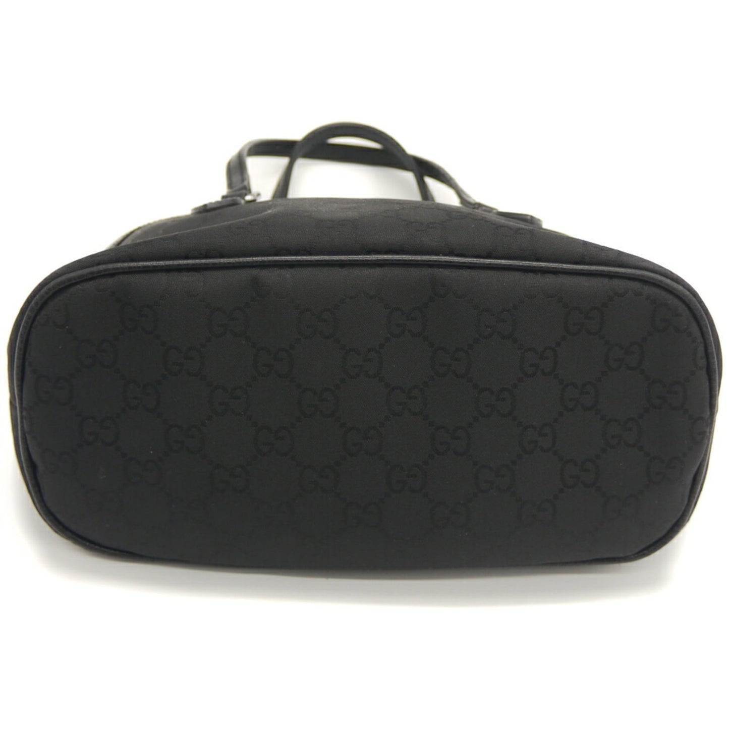 Gucci Black Nylon Leather Handbag Shoulder Bag ( )
