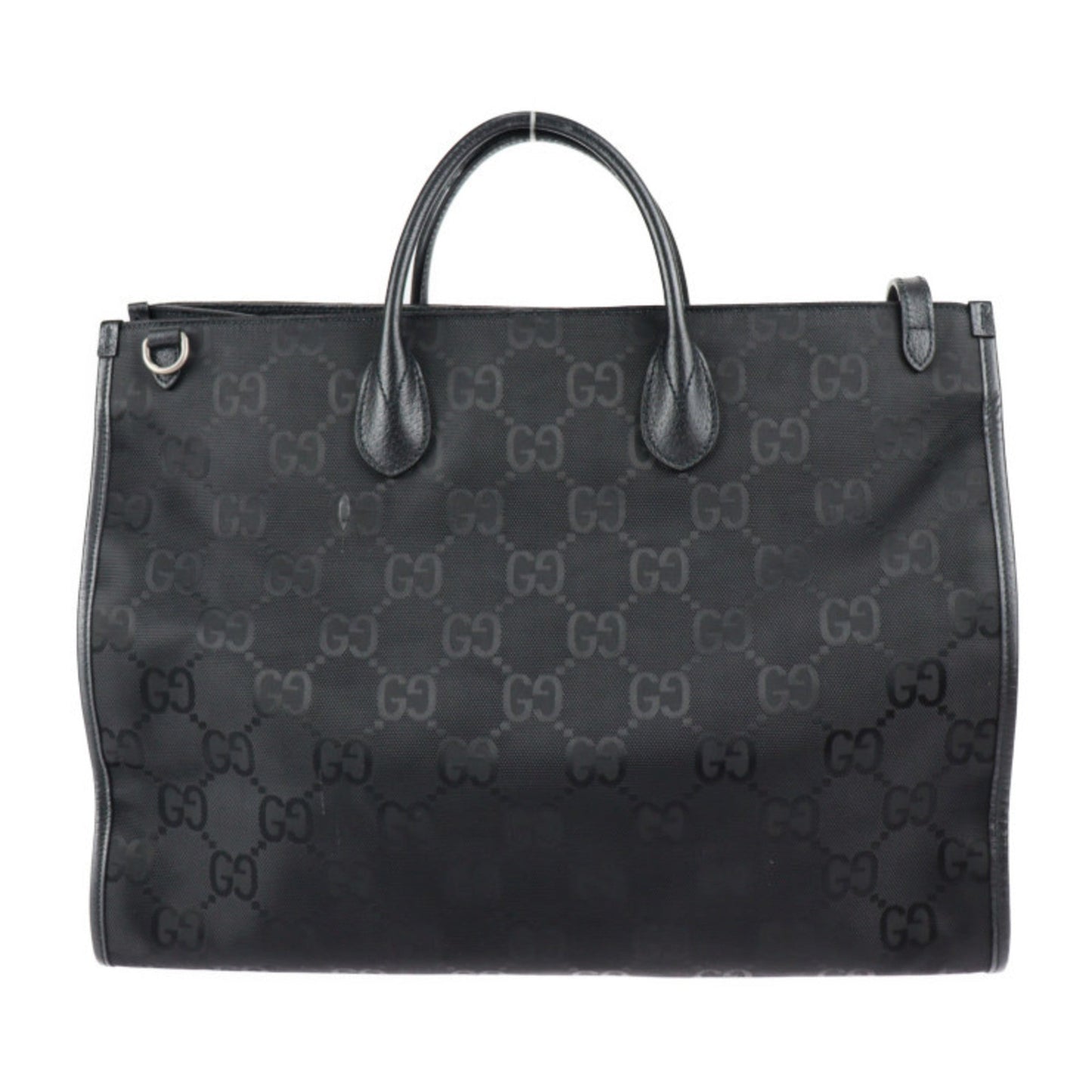Gucci Black Nylon Leather Handbag Shoulder Bag ( )