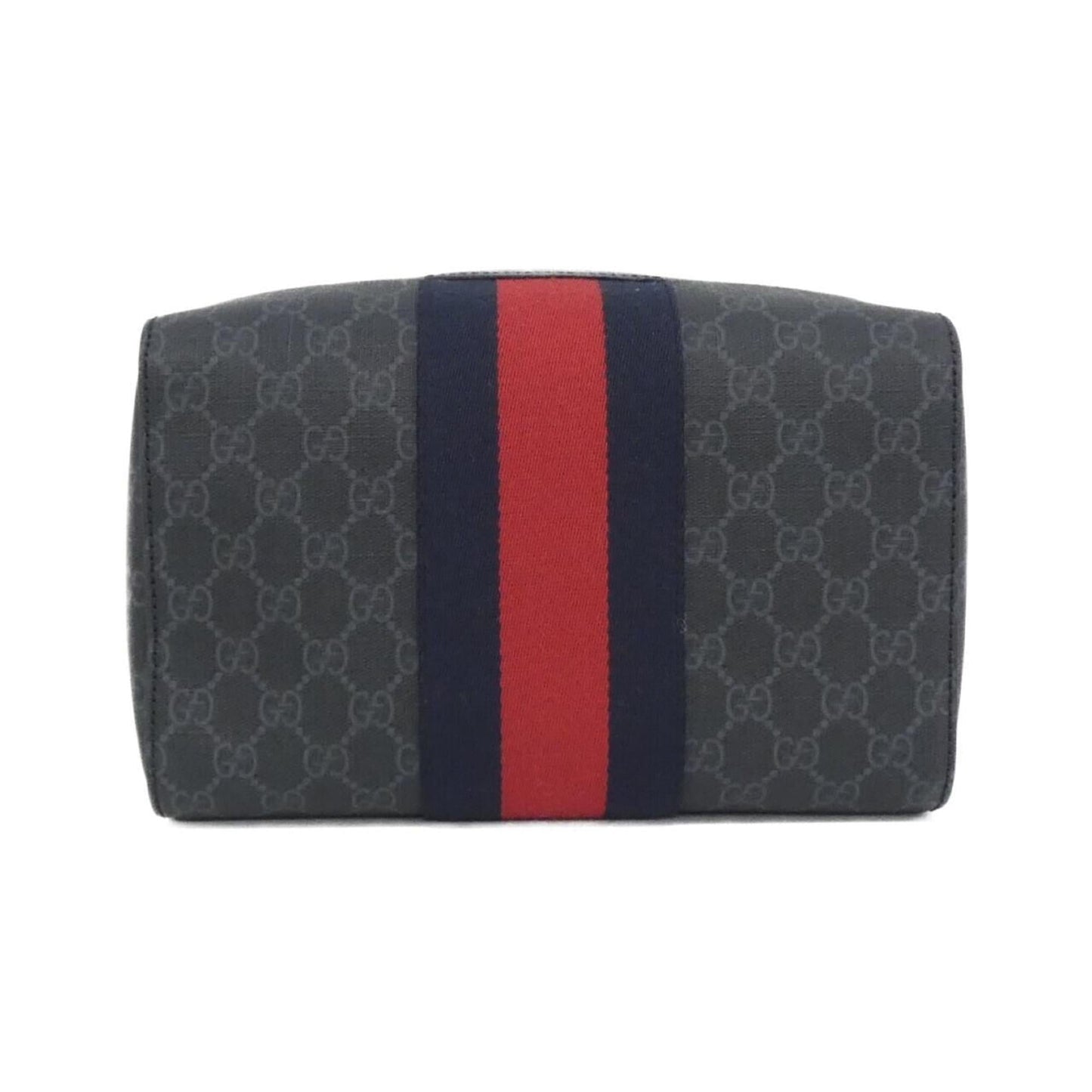 Gucci Black Gray Gg Supreme Canvas Clutch Bag Pouch ( )