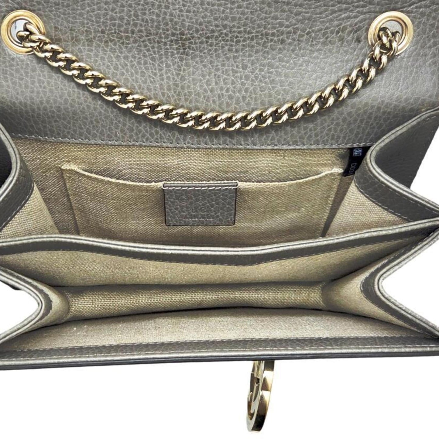 Gucci Gray Leather Shoulder Bag ( )