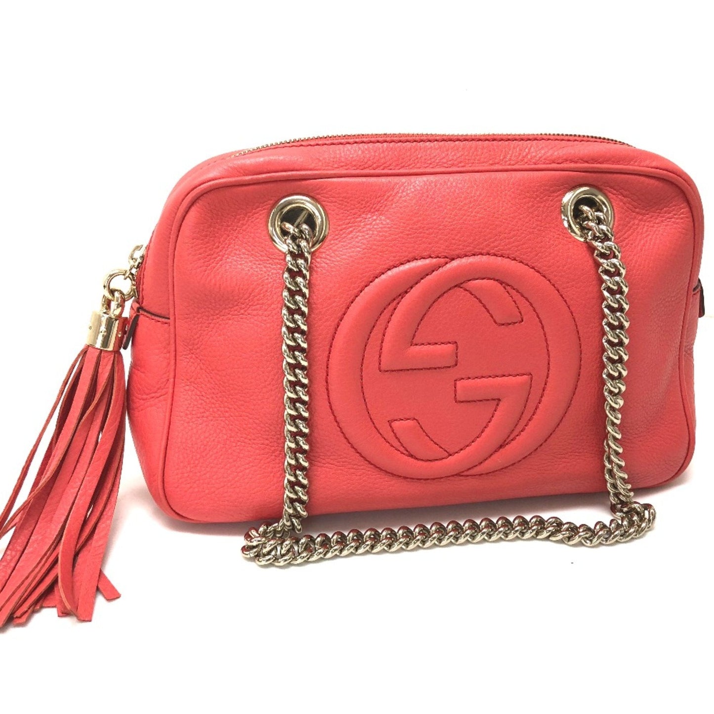 Gucci Pink Leather Shoulder Bag ( )