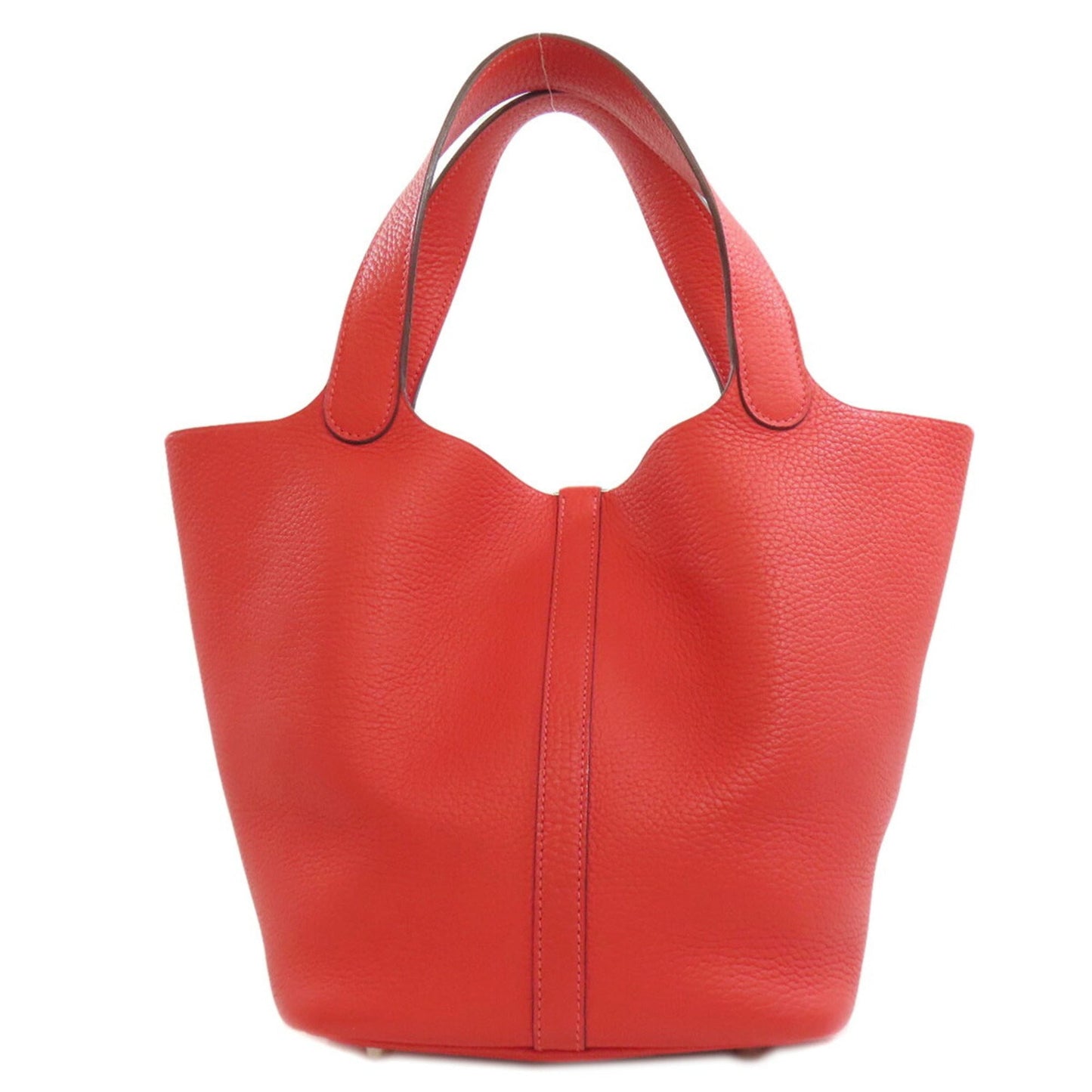Hermes Red Color Taurillon Clemence Leather Handbag ( )