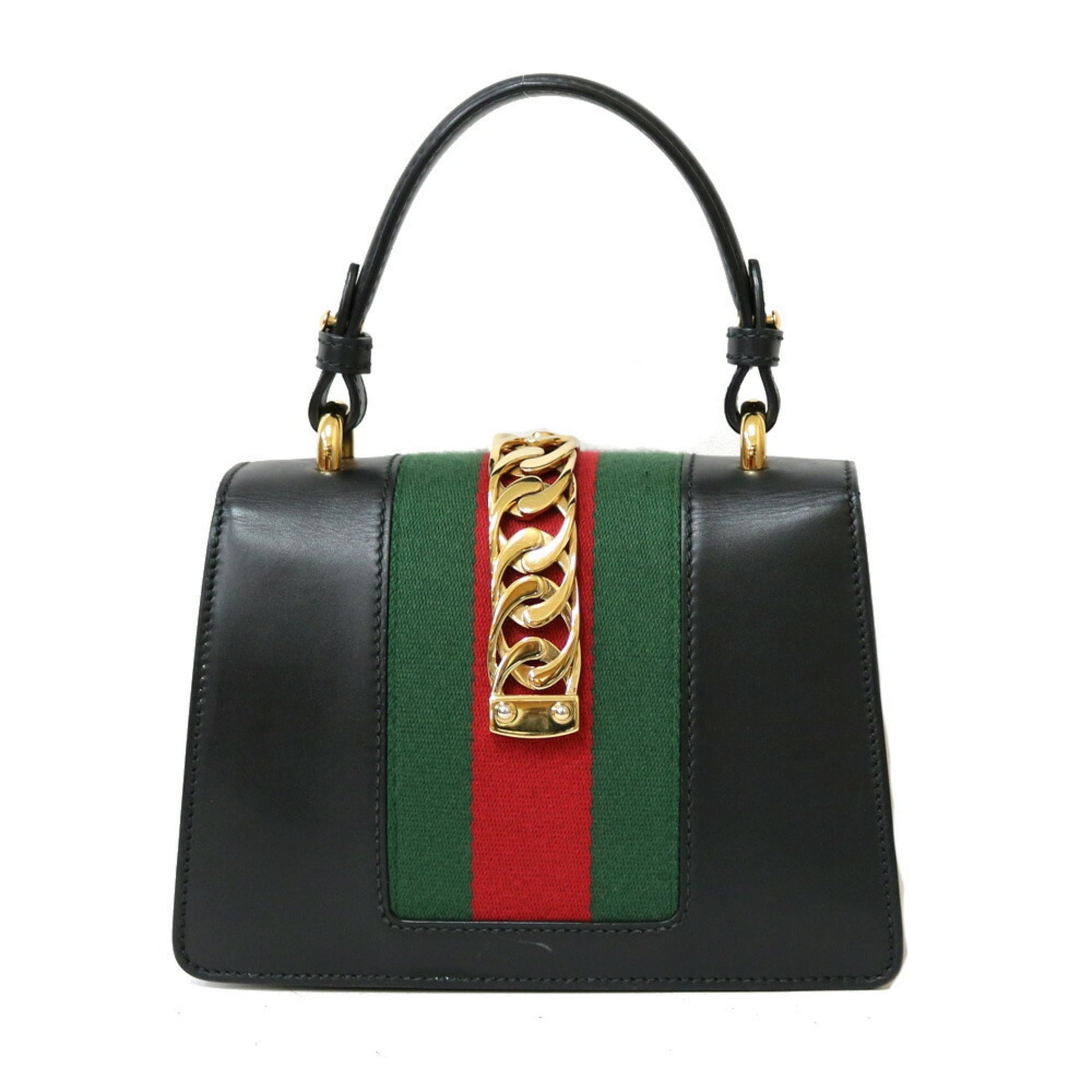 Gucci Sylvie Black Leather Shoulder Bag Style 2