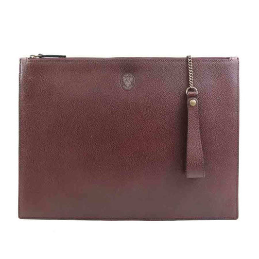 Gucci Bordeaux Leather Clutch Bag ( )