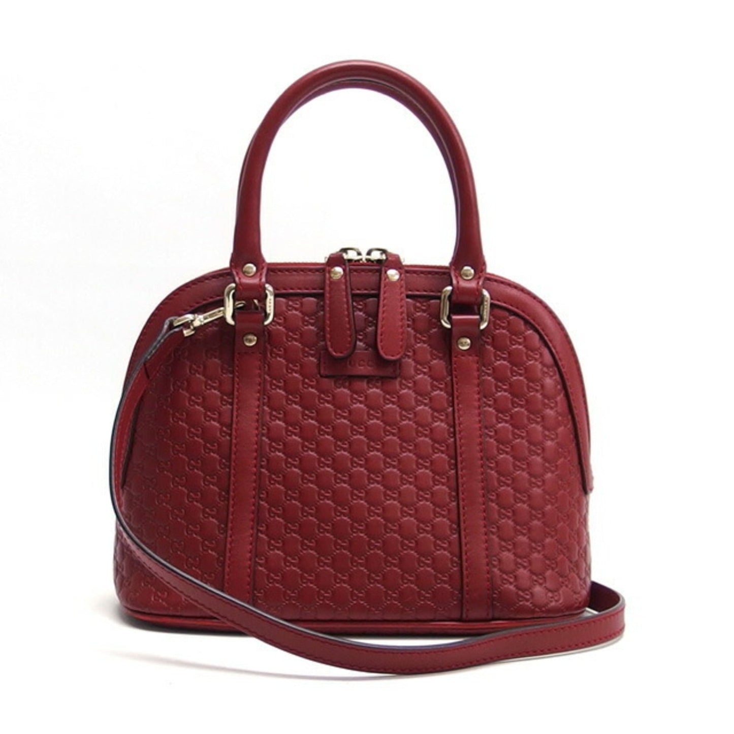 Gucci Red Color Leather Handbag Shoulder Bag ( )