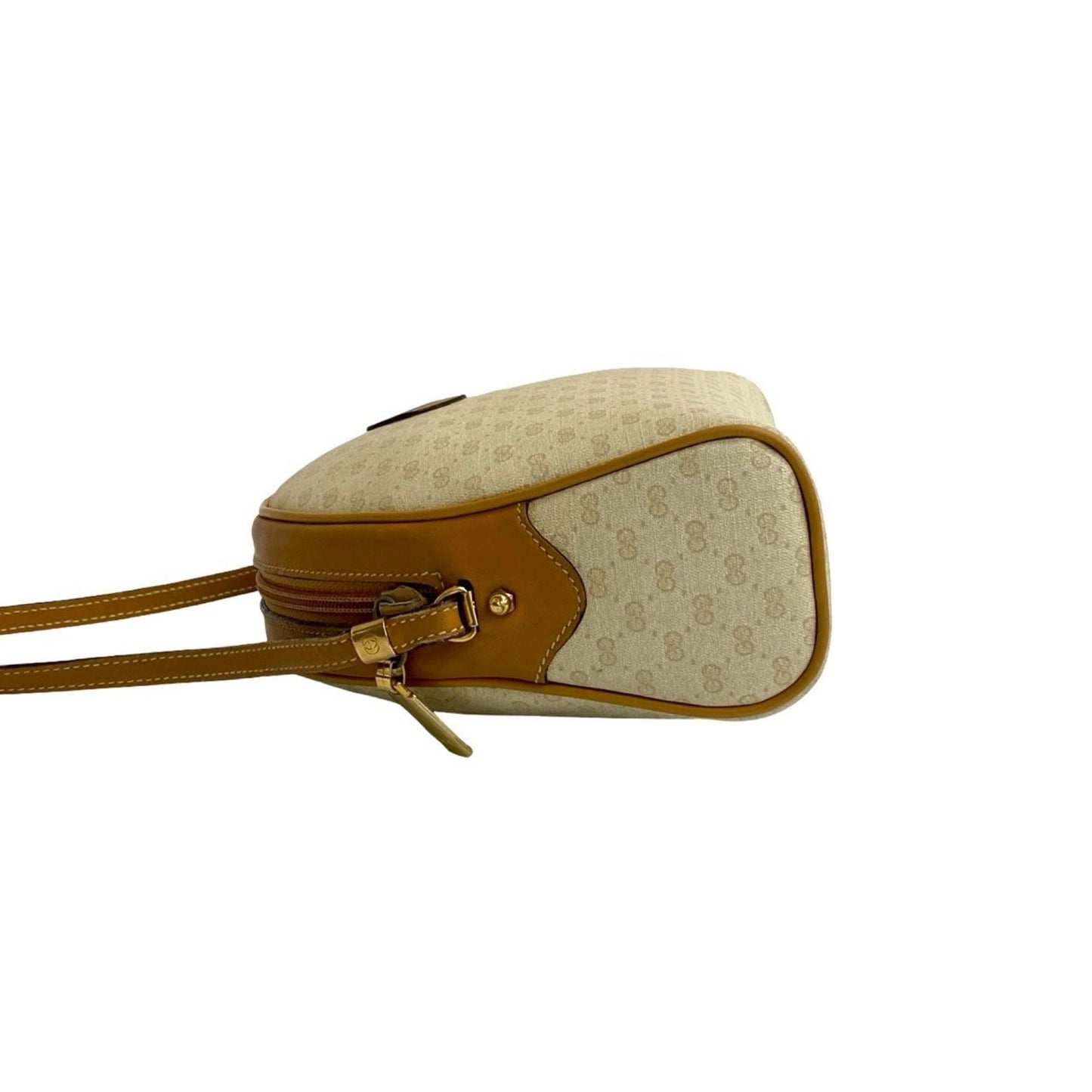 Gucci Brown Ivory Leather Pvc Pochette Shoulder Bag ( )
