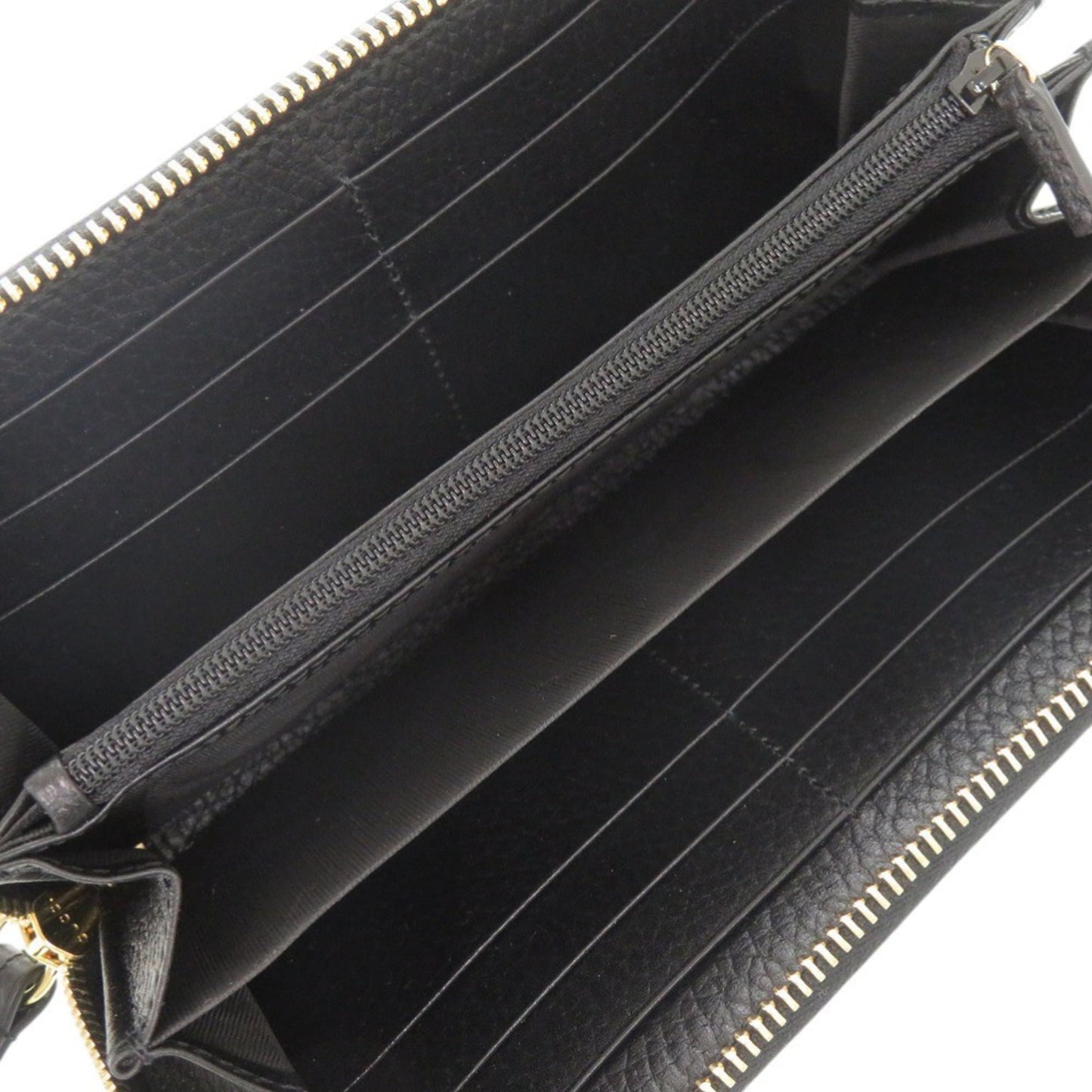 Gucci Beige Black Gg Supreme Leather Long Wallet (Bi-Fold) ( )