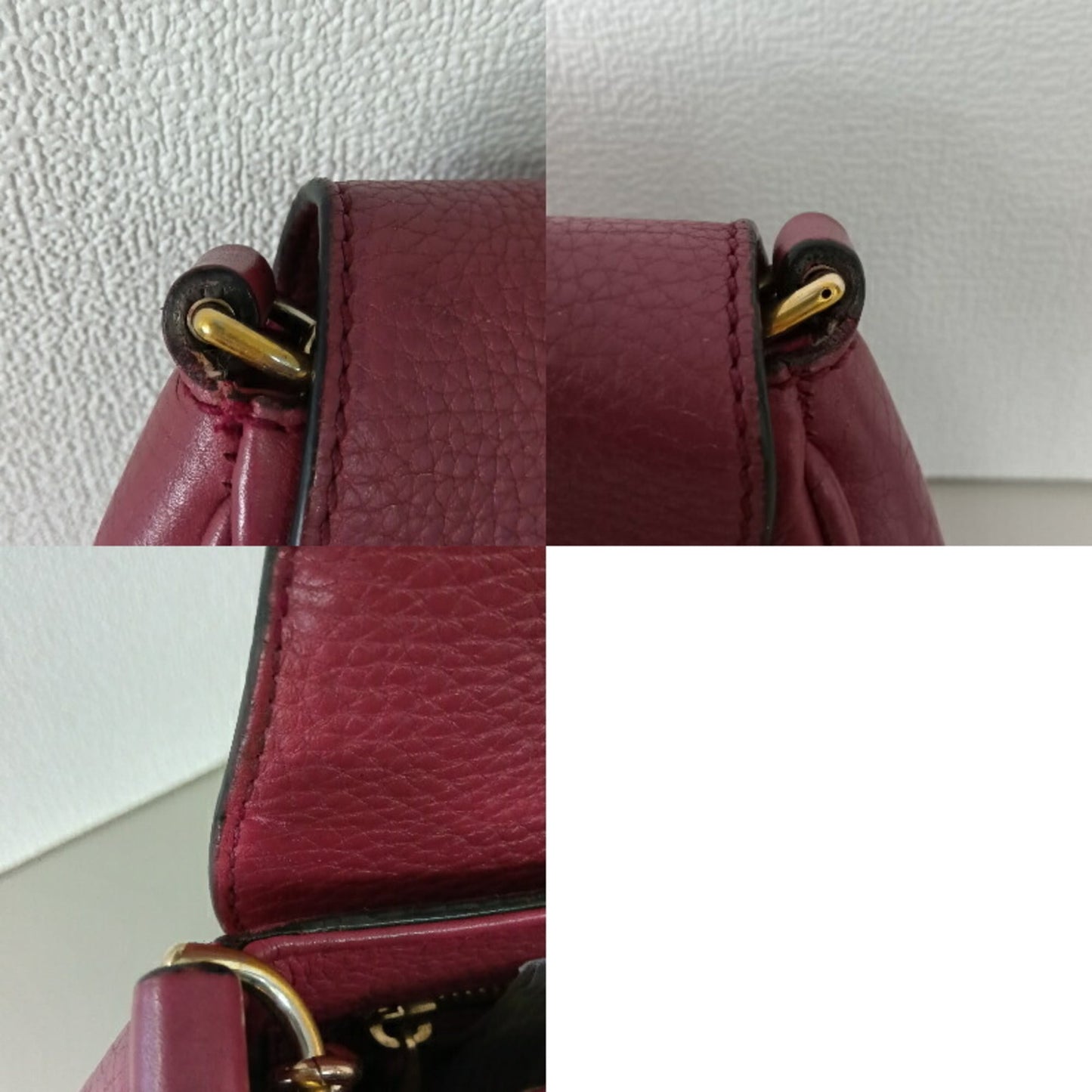 Gucci Purple Leather Shoulder Bag ( )