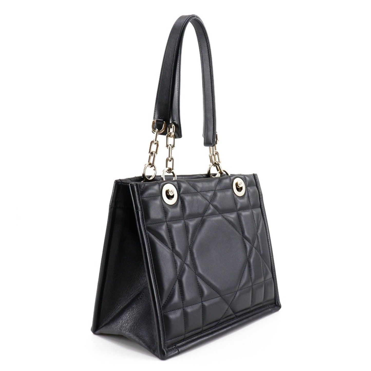 Christian Dior Black Leather Tote Bag ()