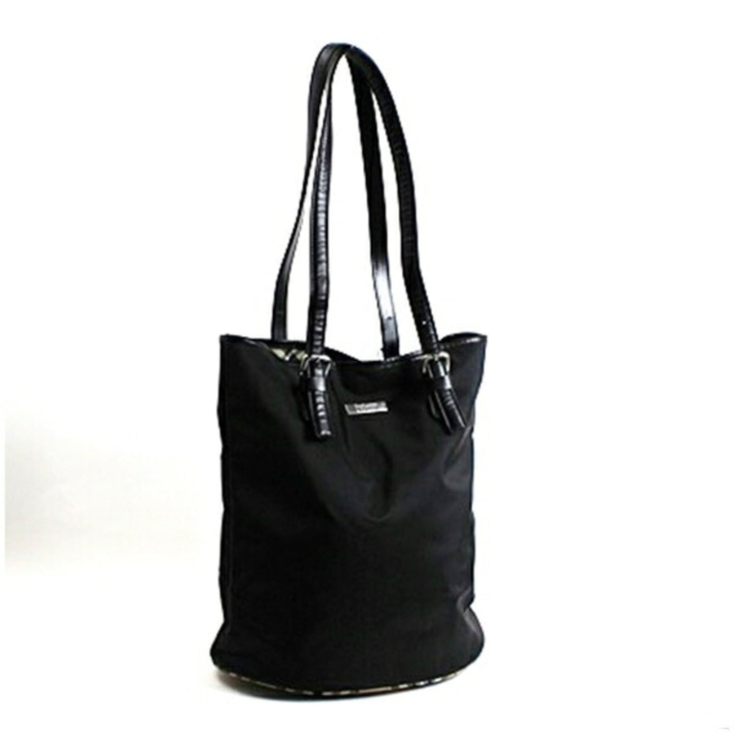 Burberry Blue Label Black Blue Brown Nylon Tote Bag ( )