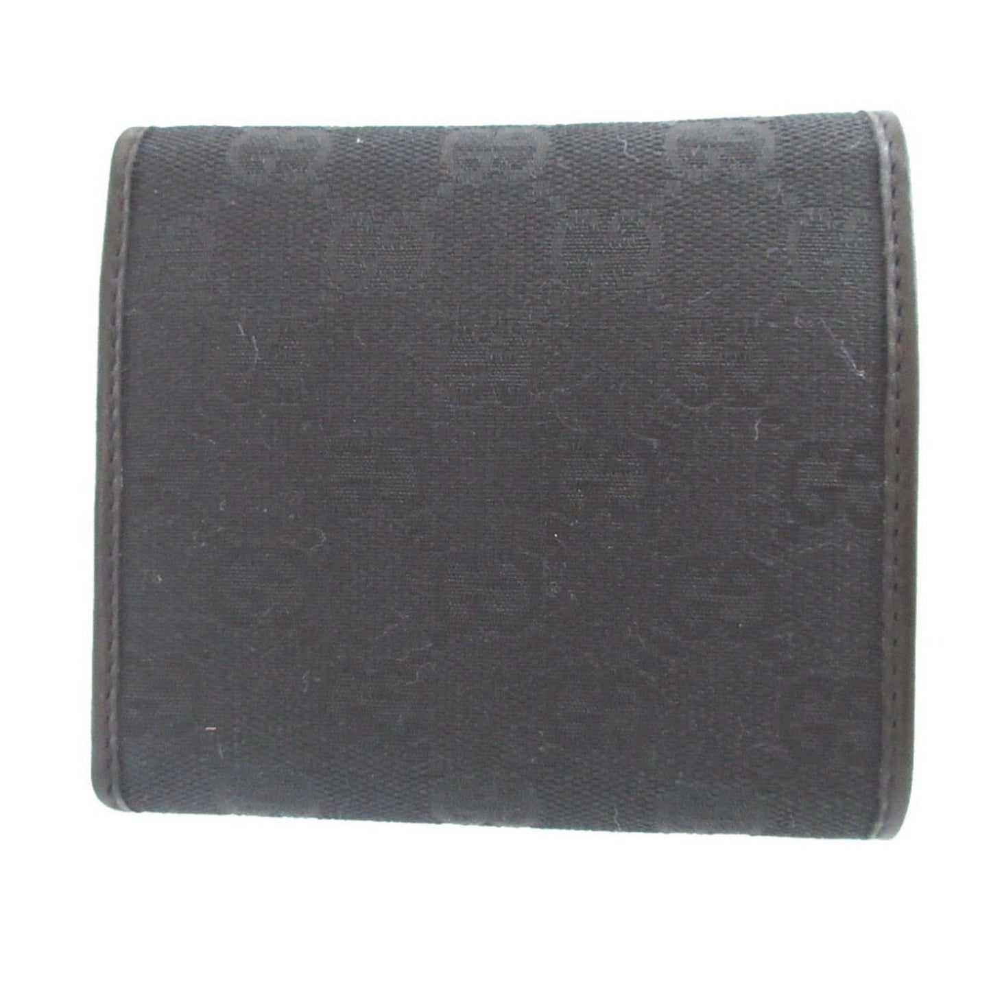 Gucci Black Gg Canvas Leather Wallet (Tri-Fold) ( )