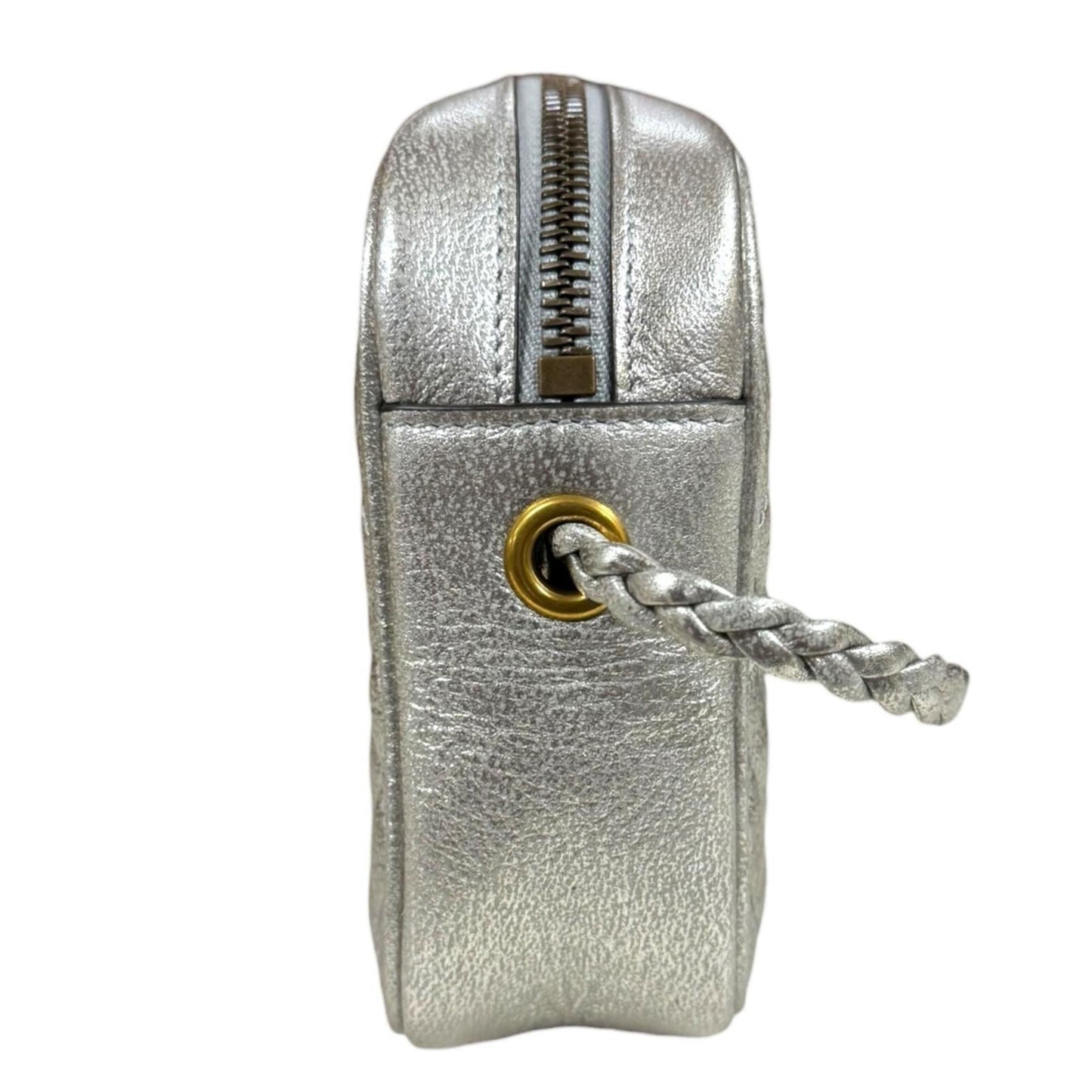 Gucci Silver Leather Shoulder Bag ( )