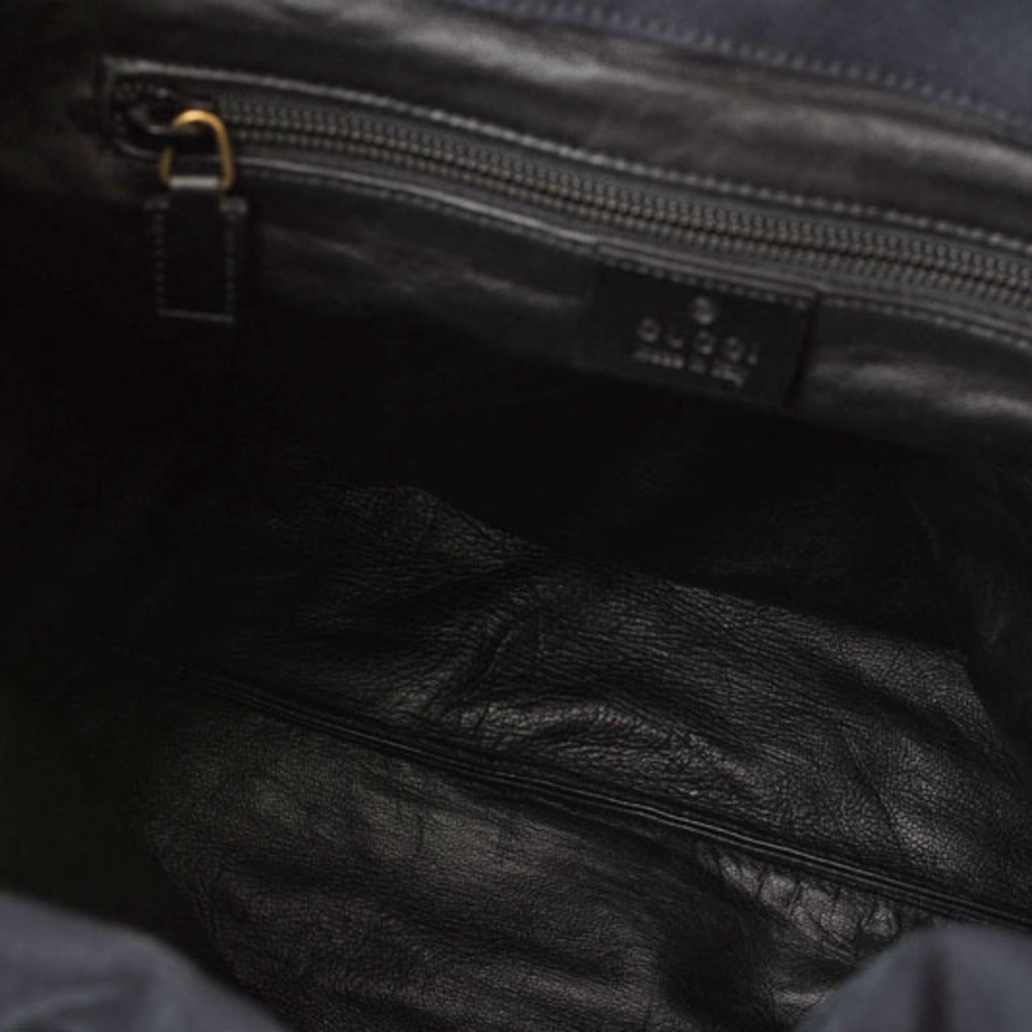 Gucci Black Cotton Canvas Shoulder Bag Sling Bag ( )