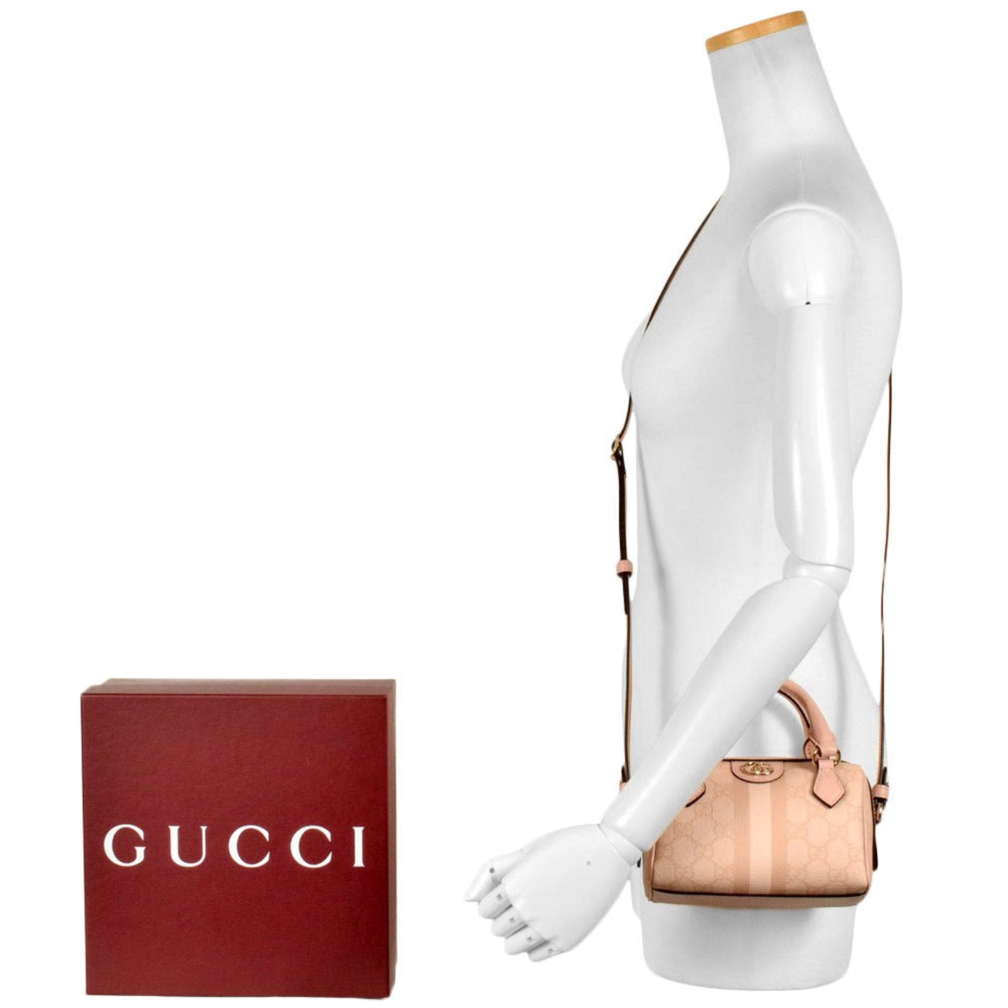 Gucci Ophidia Pink Gg Supreme Handbag Shoulder Bag ( )
