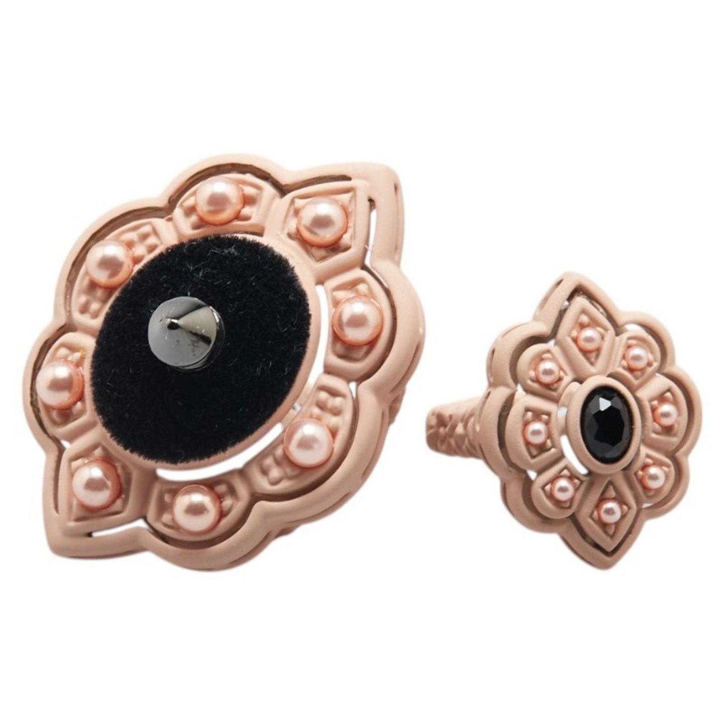Gucci Pink Artificial Pearl Plastic Band Ring ( )