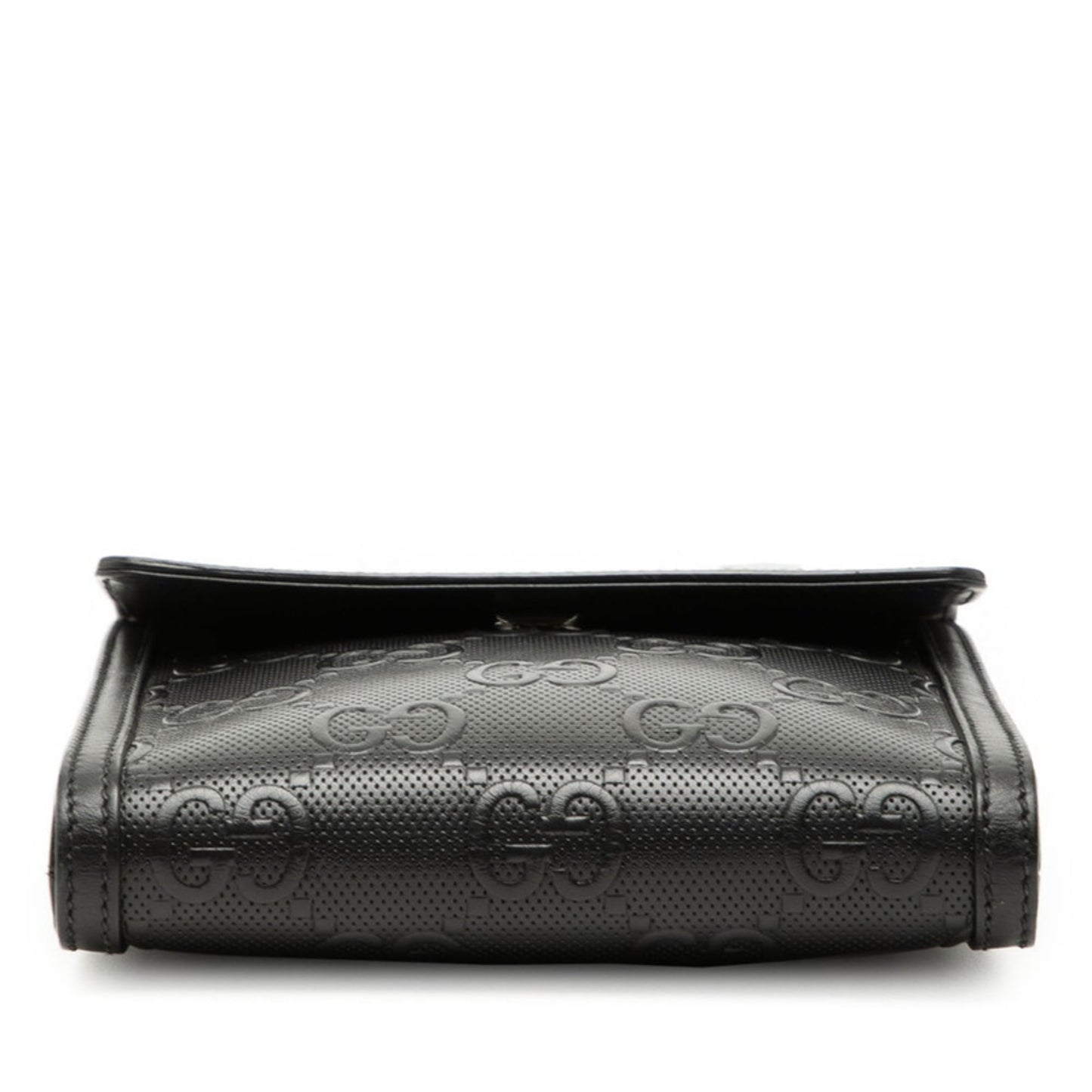 Gucci Black Leather Pvc Shoulder Bag ( )