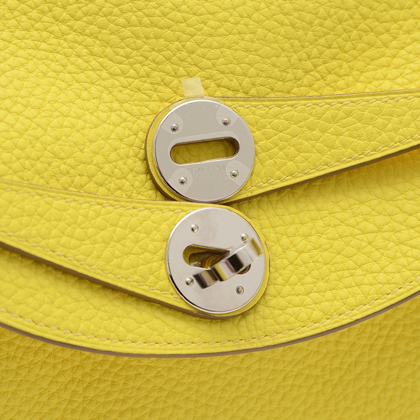 Hermes Lime Taurillon Clemence Leather Shoulder Bag ( )