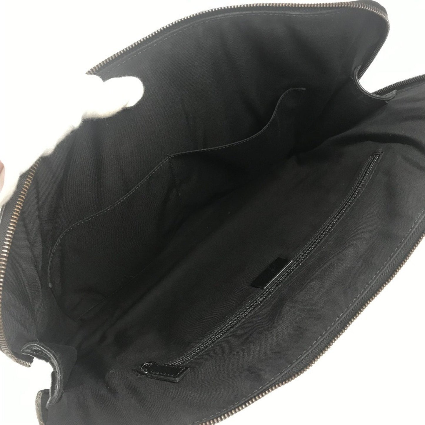 Gucci Black Gg Leather Briefcase Handbag Tote Bag ( )