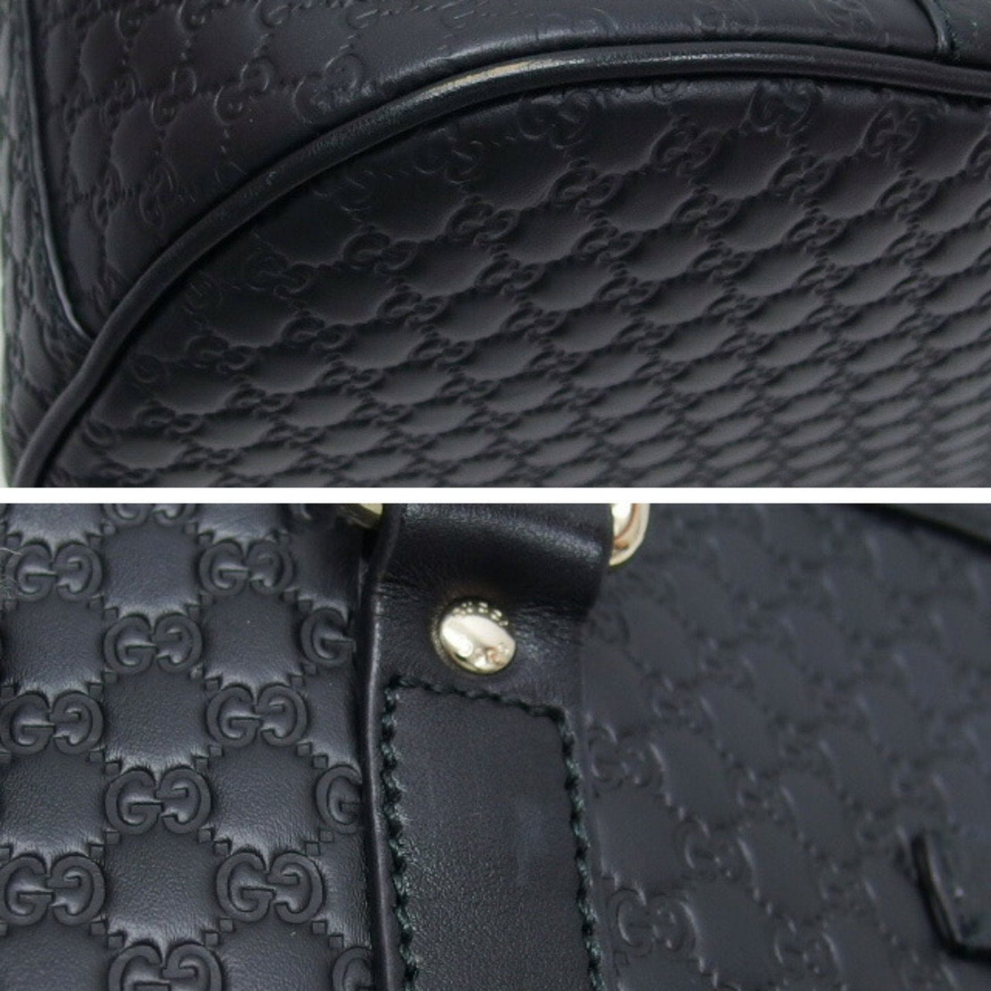 Gucci Microguccissima Black Leather Handbag Shoulder Bag ( )