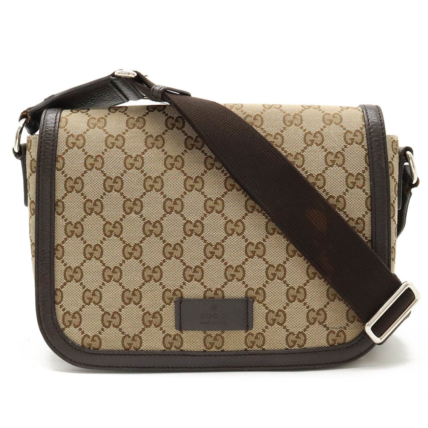Gucci Leather Canvas Shoulder Bag