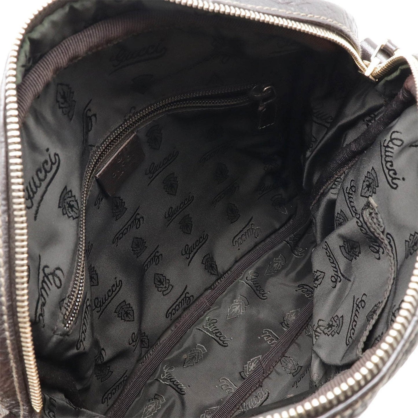 Gucci Dark Brown Leather Shoulder Bag ( )
