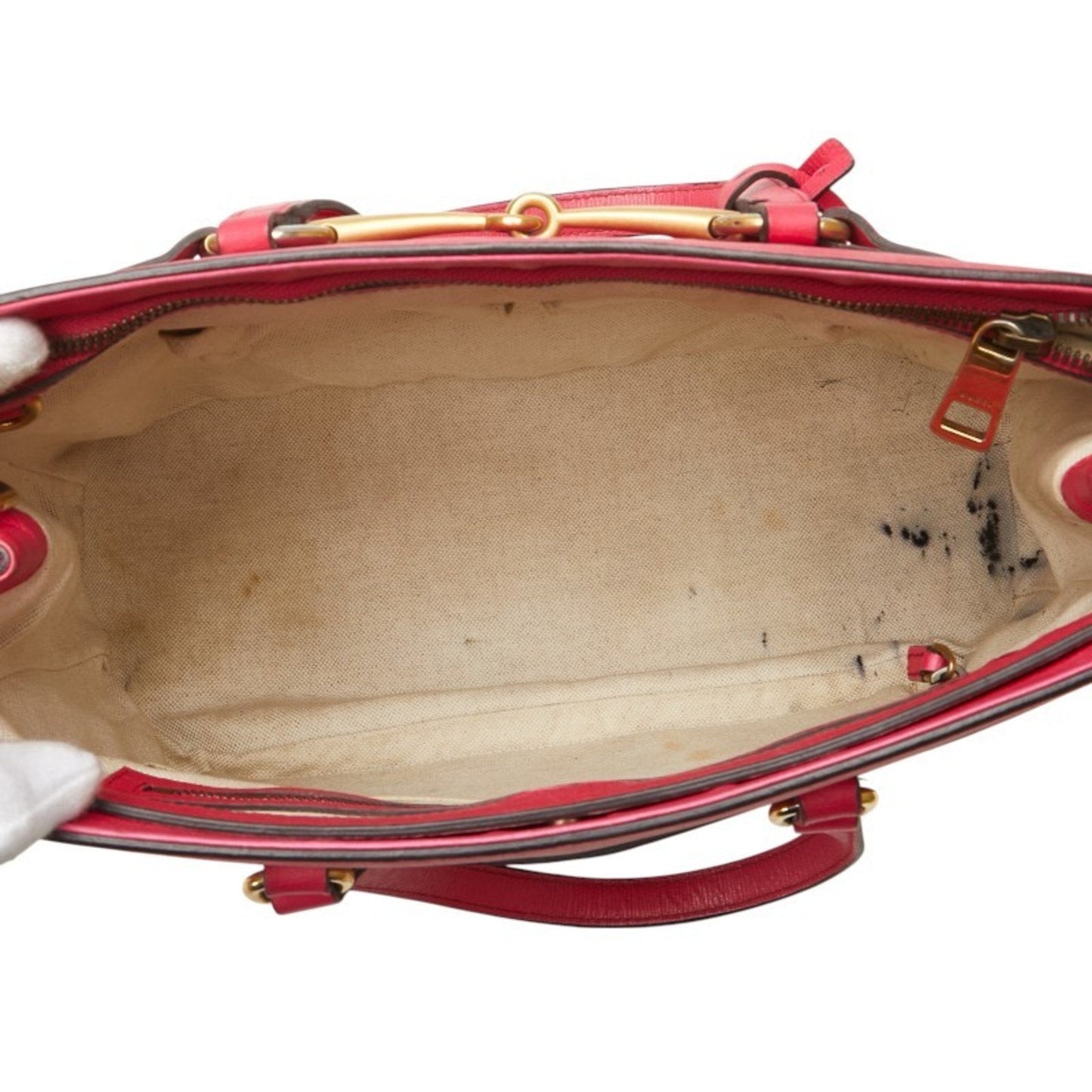Gucci Horsebit Pink Leather Shoulder Bag Tote Bag ( )