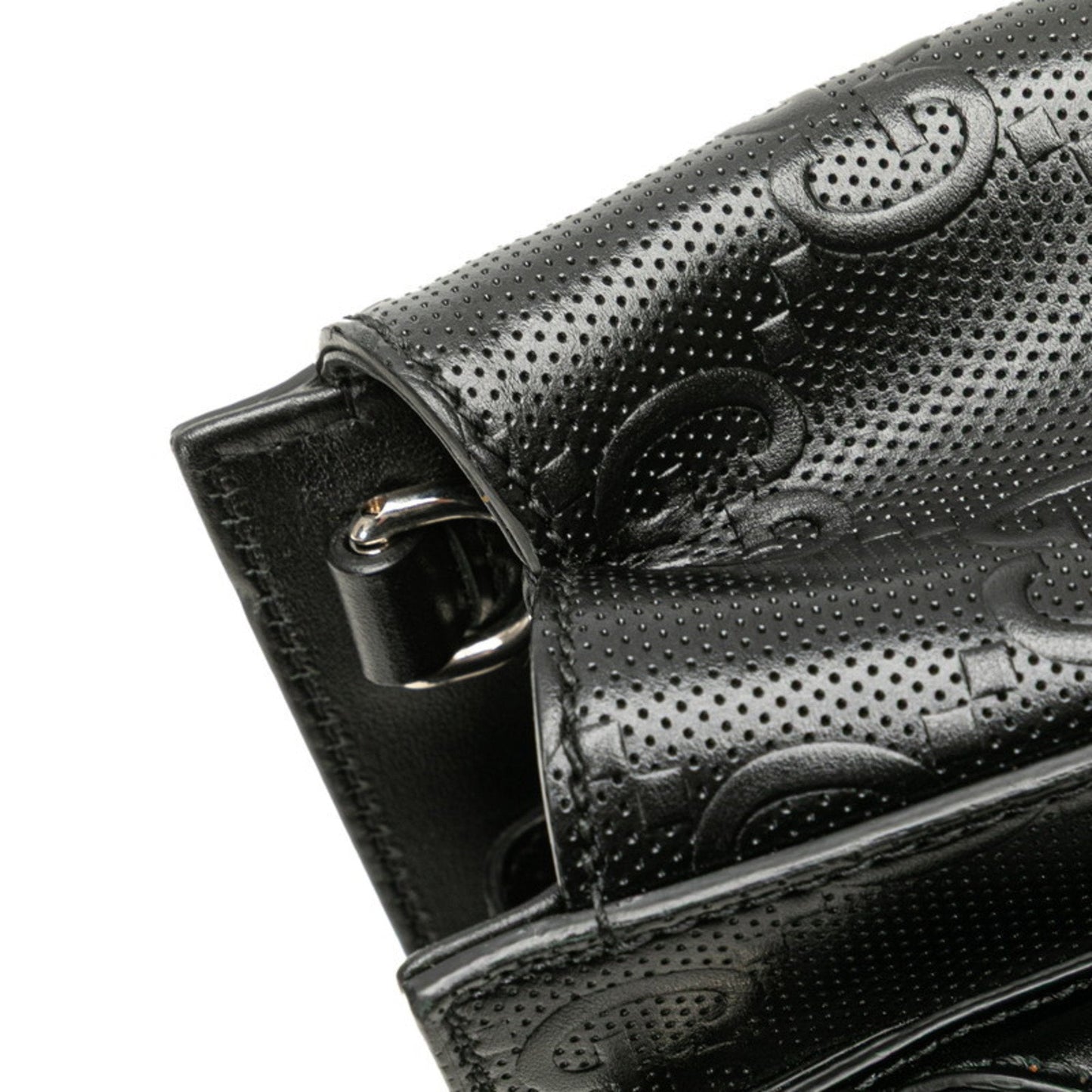 Gucci Black Leather Handbag Shoulder Bag ( )