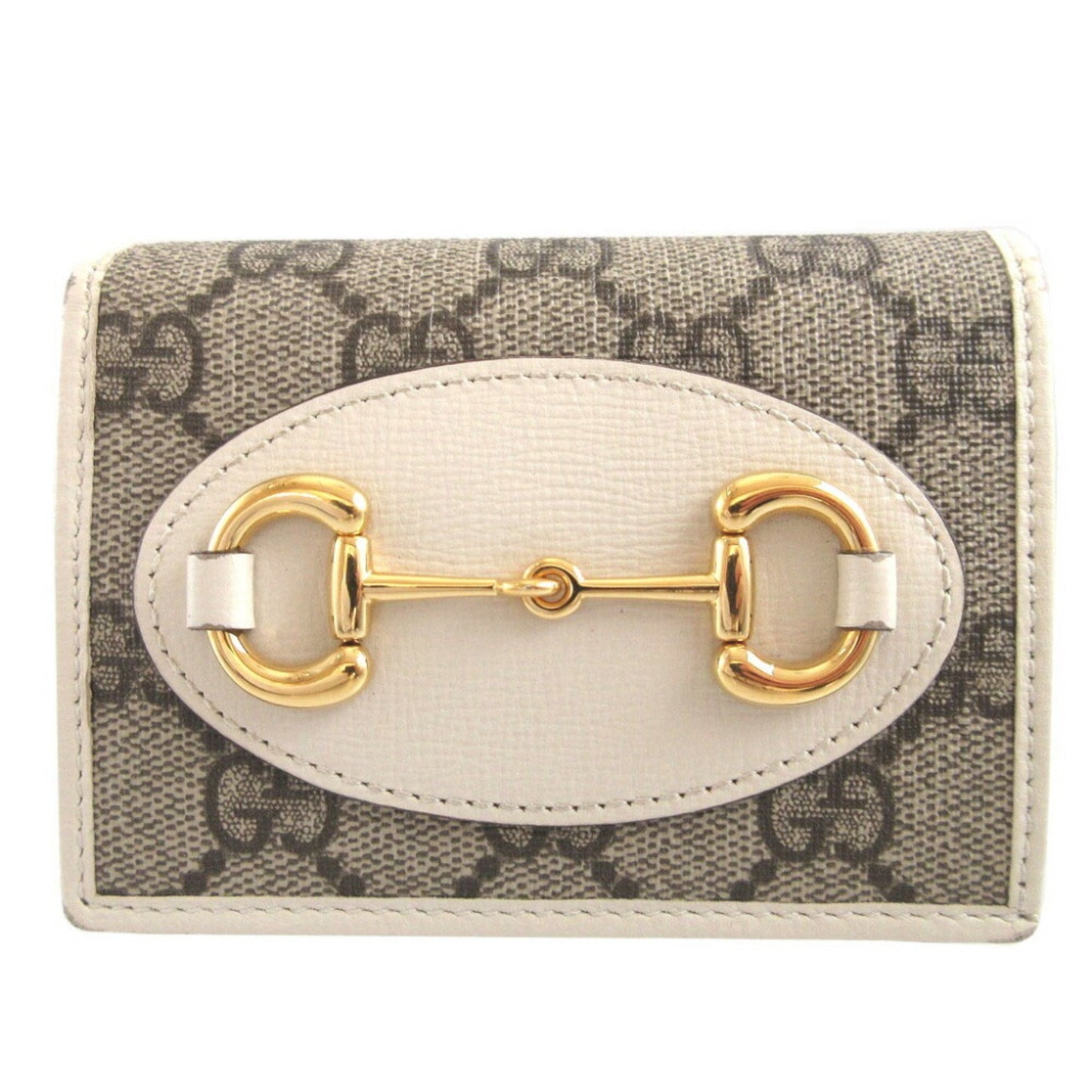 Gucci Beige White Gg Supreme Leather Wallet (Bi-Fold) ( )