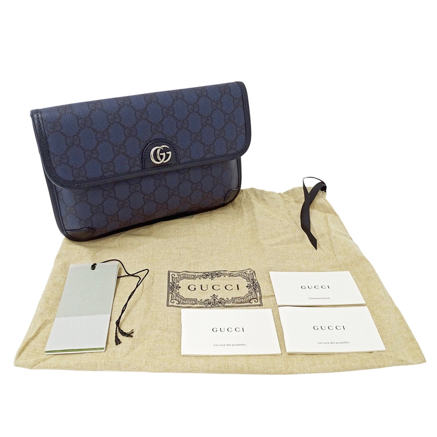 Gucci Navy Gg Supreme Shoulder Bag Sling Bag ( )