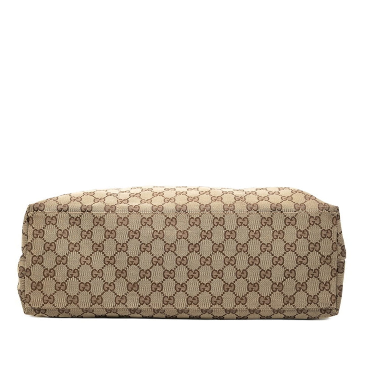 Gucci Beige Multi-Color Canvas Leather Tote Bag ( )
