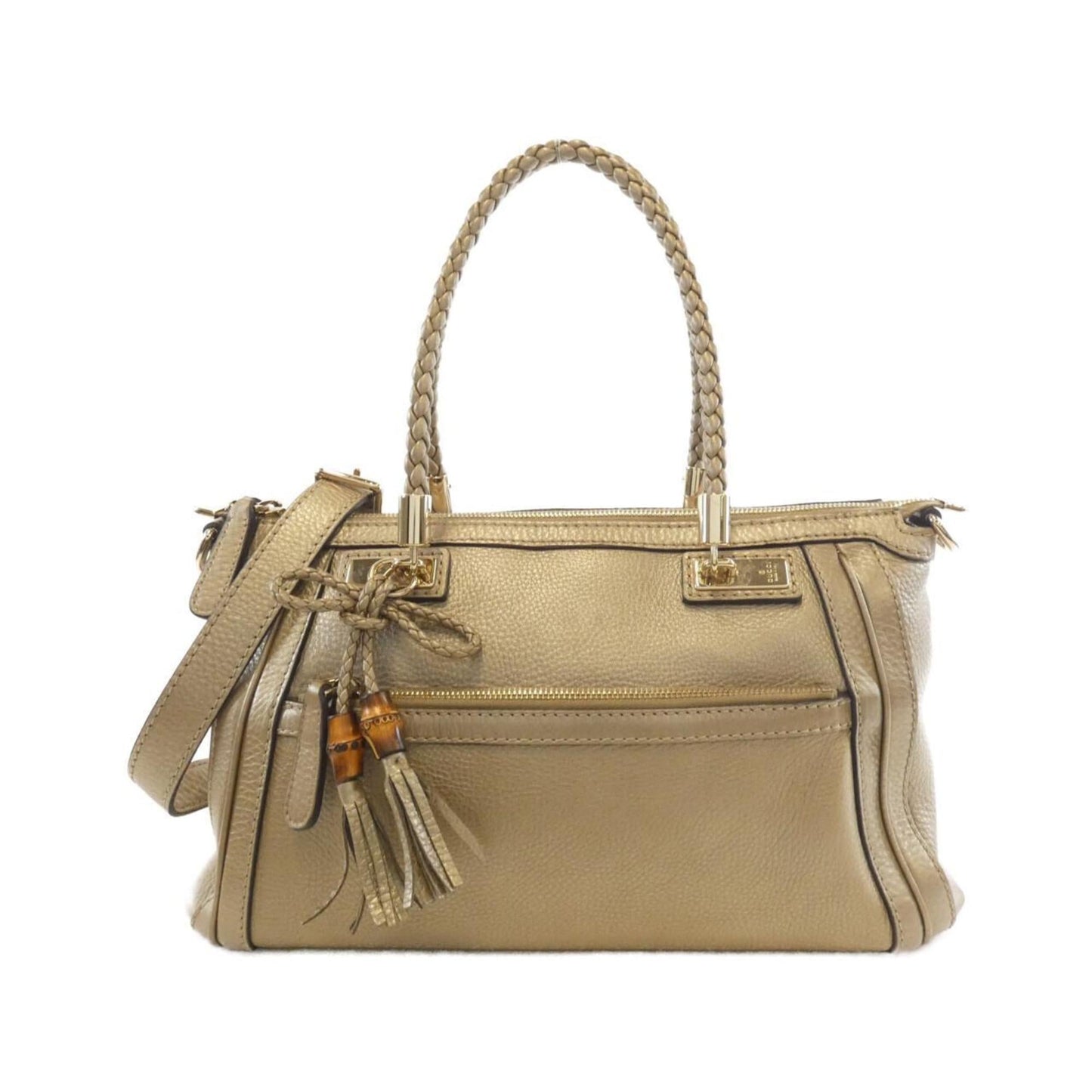 Gucci Gold Leather Shoulder Bag ( )