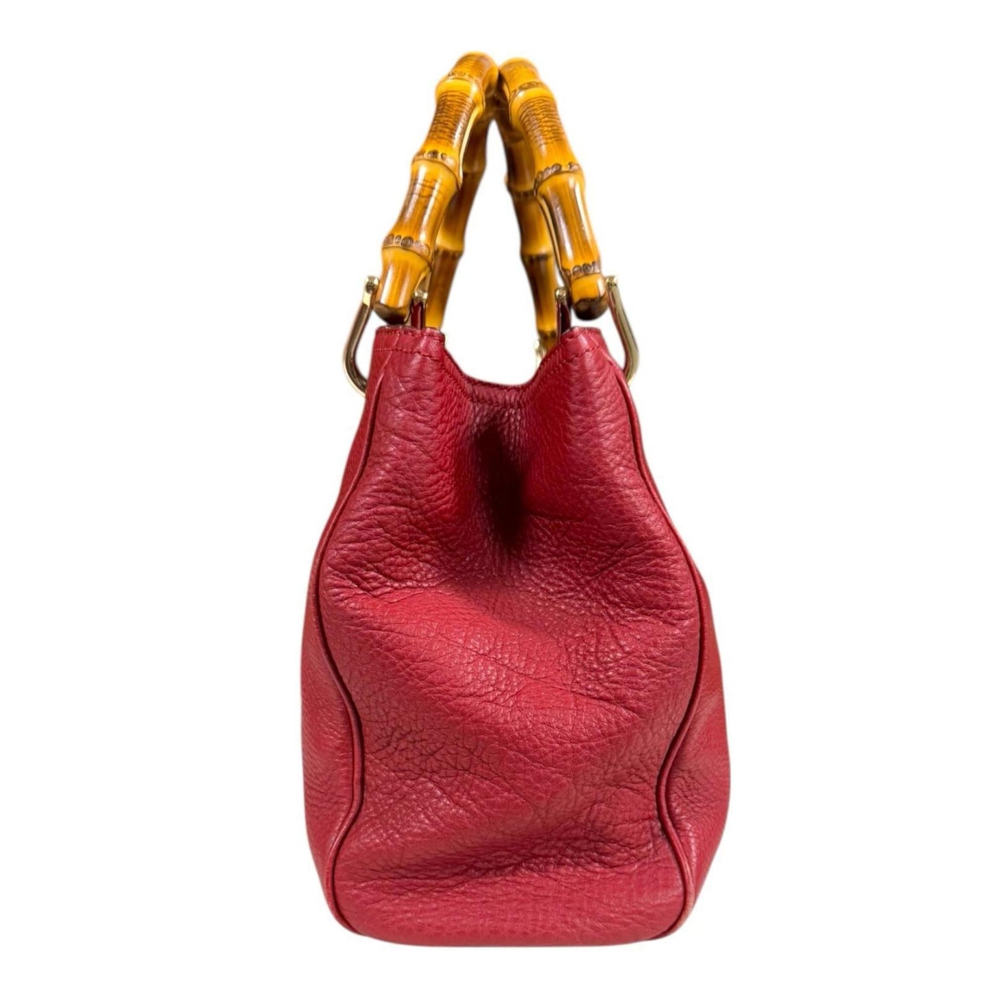 Gucci Red Color Bamboo Shoulder Bag ( )
