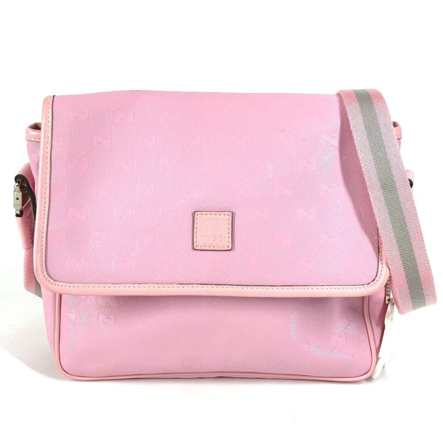 Gucci Gg ImprimÃ© Pink Gg ImprimÃ© Leather Messenger Bag Shoulder Bag ( )