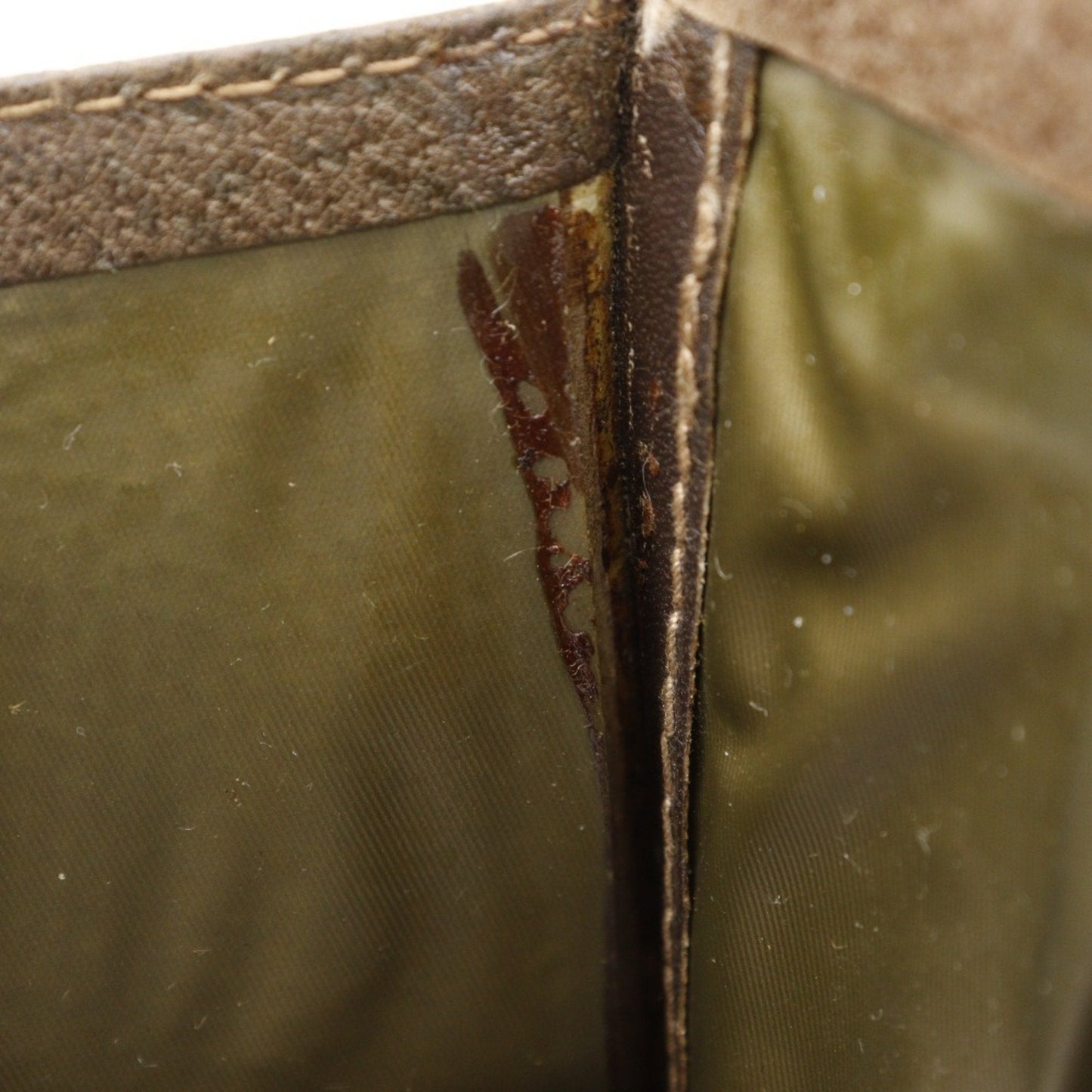 Gucci Brown Gg Plus Leather Clutch Bag Pouch ( )