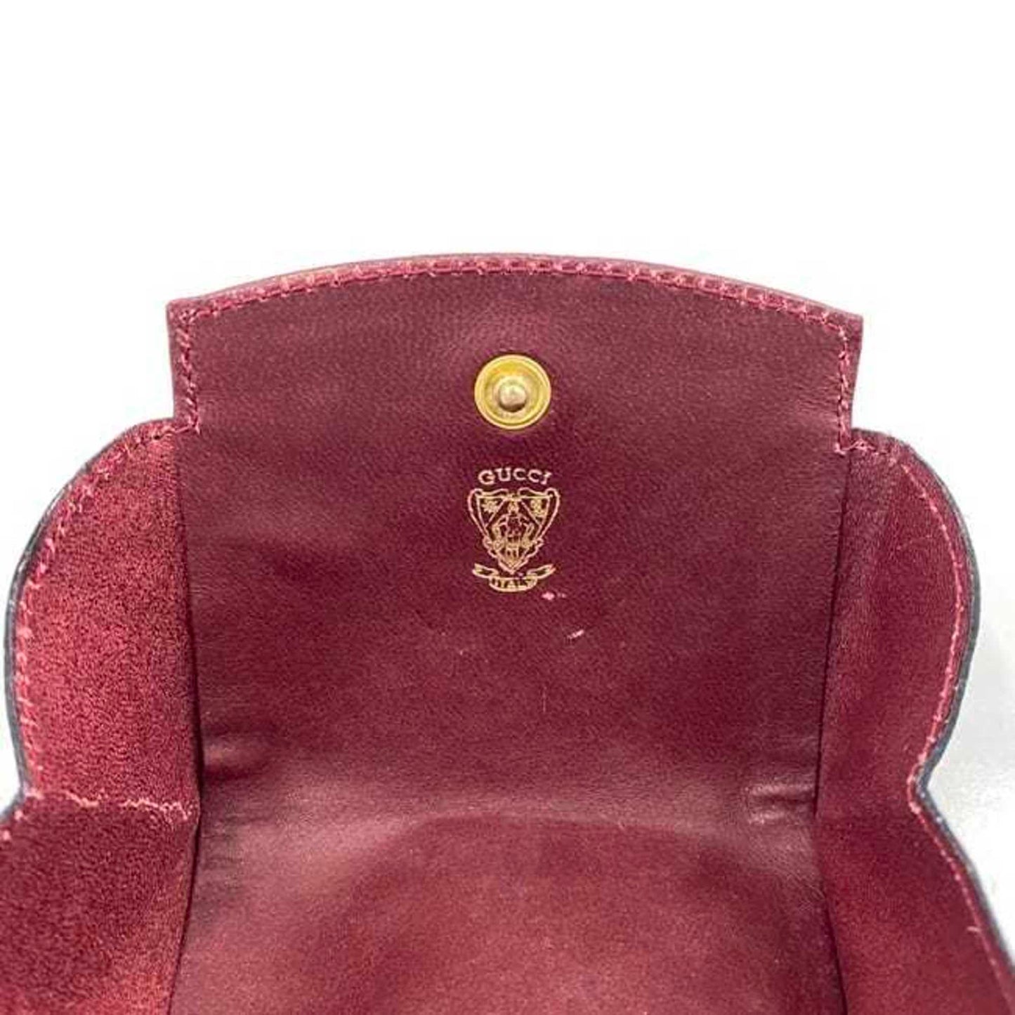 Gucci Bordeaux Leather Coin Purse/Coin Case ( )