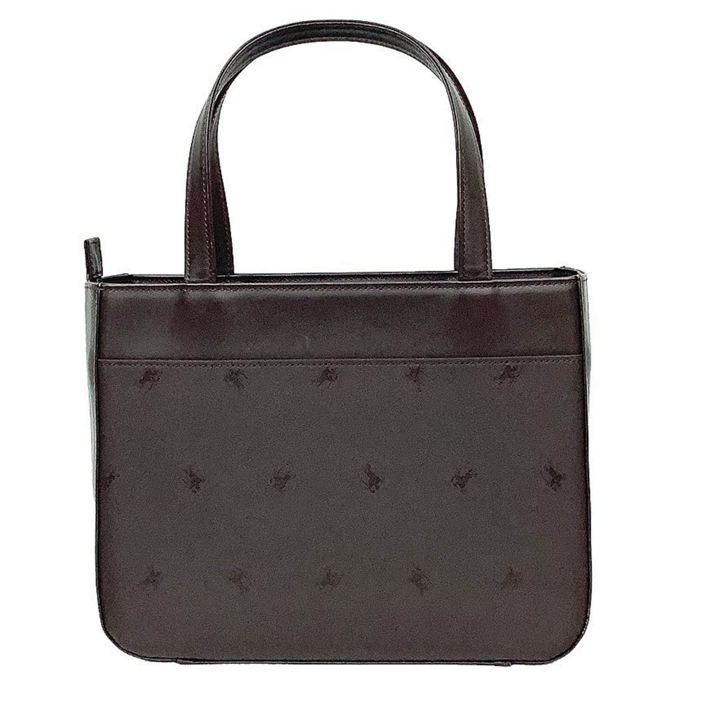 Burberry Brown Nylon Leather Handbag Tote Bag ( )