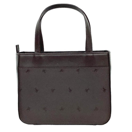 Burberry Brown Nylon Leather Handbag Tote Bag ( )