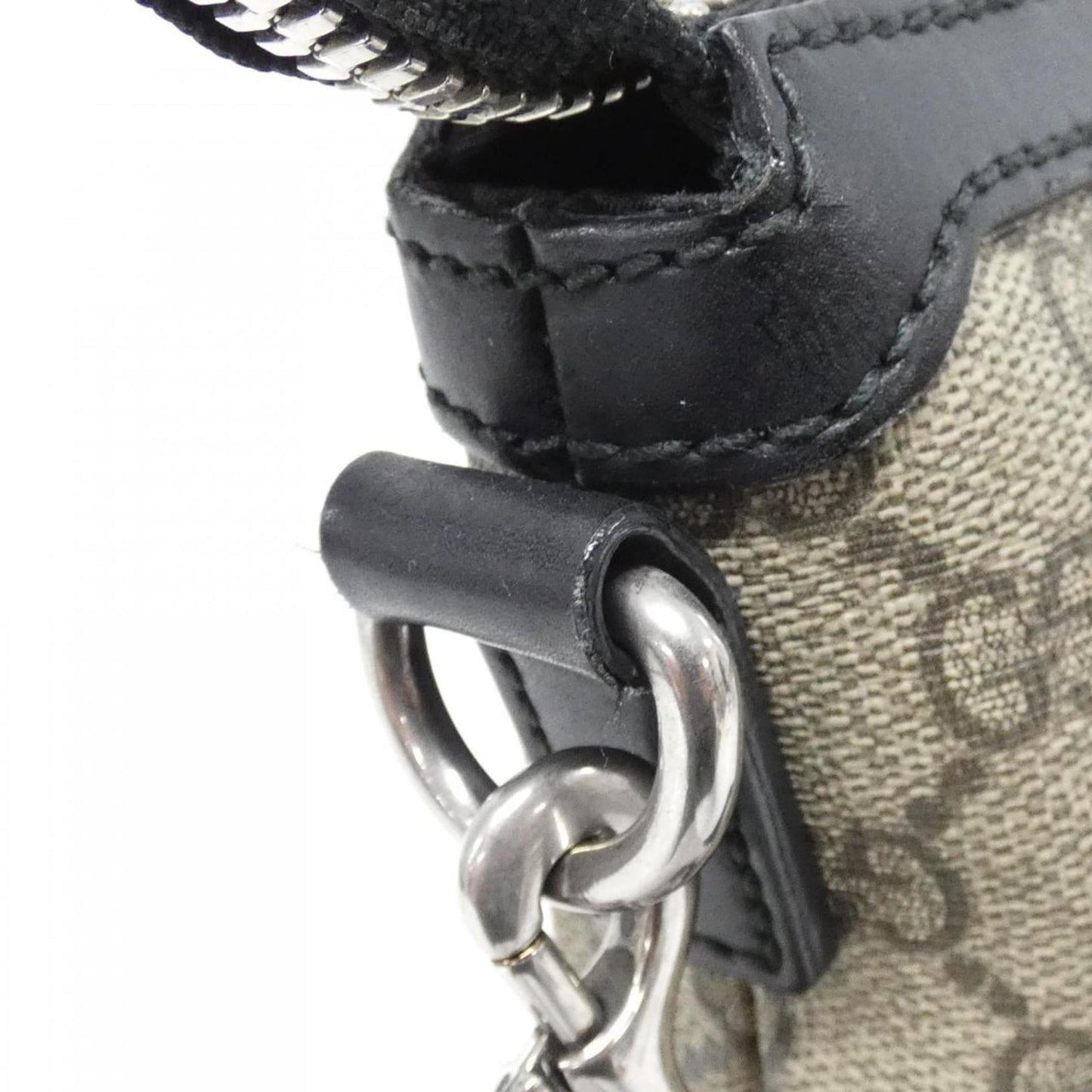 Gucci Beige Black Gg Supreme Shoulder Bag ( )