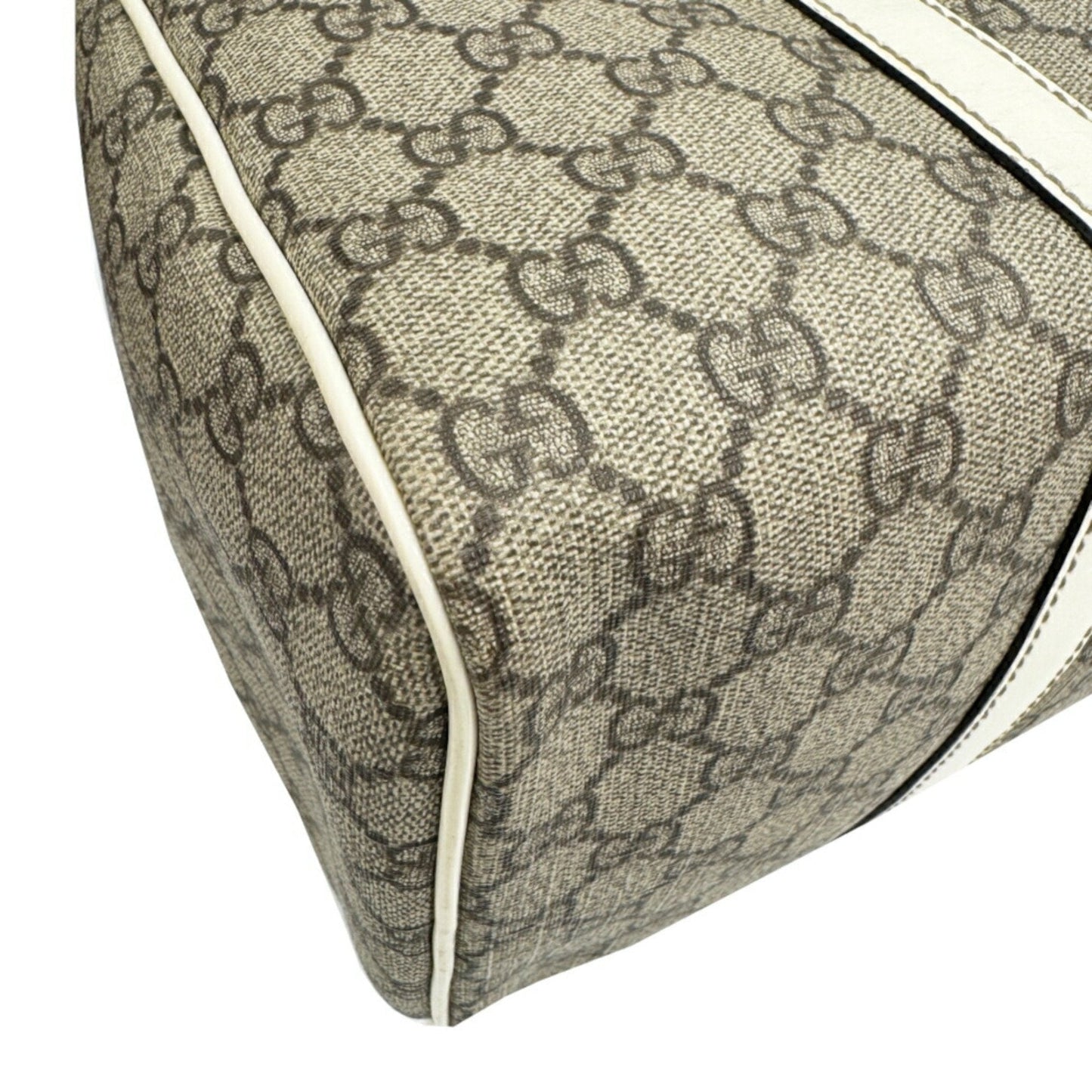 Gucci Gray Gg Supreme Boston Bag Handbag ( )